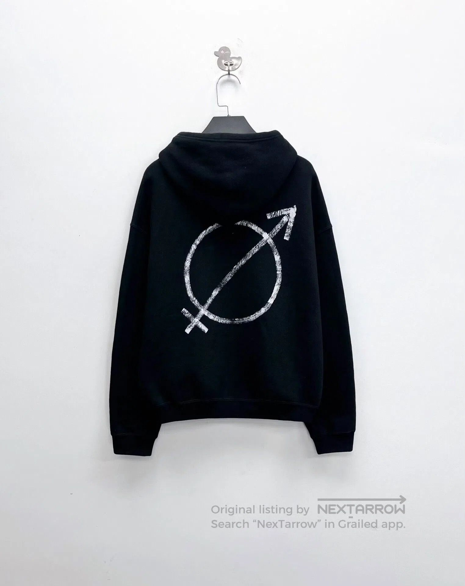 black graffiti logo hoodie.