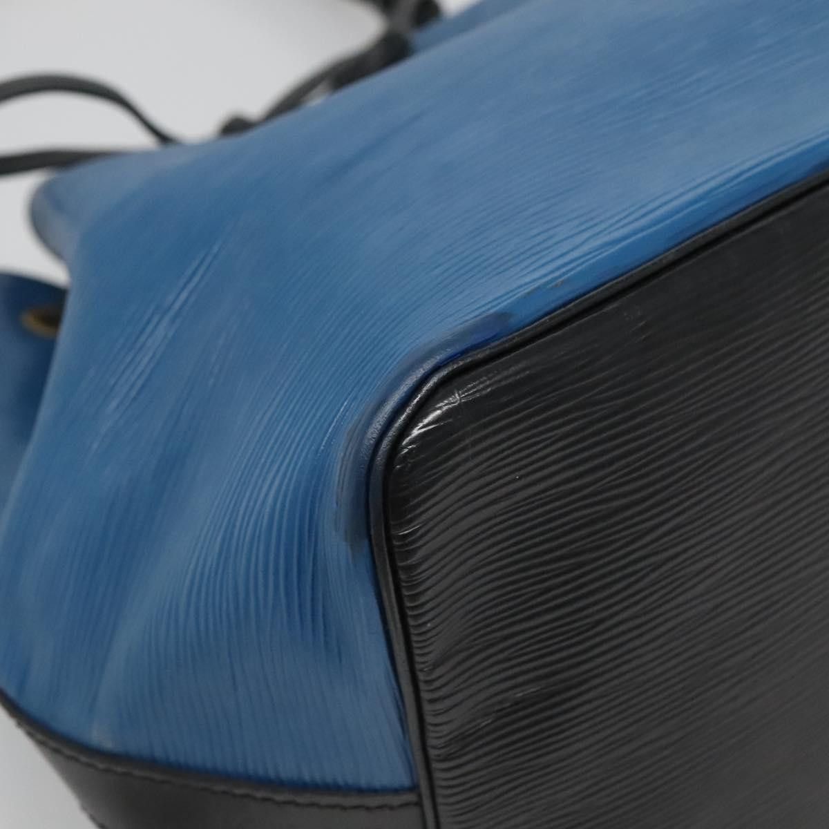 Louis Vuitton LOUIS VUITTON Epi Petit Noe Shoulder Bag Bicolor Black Blue Size ONE SIZE - 14 Thumbnail