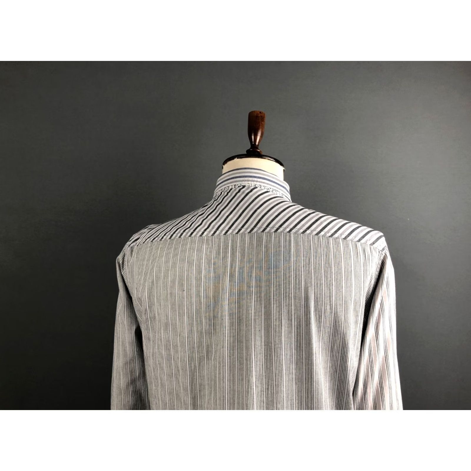 Desigual Desigual Shirt Size L Gray Cotton Striped Men's Size US L / EU 52-54 / 3 - 4 Thumbnail