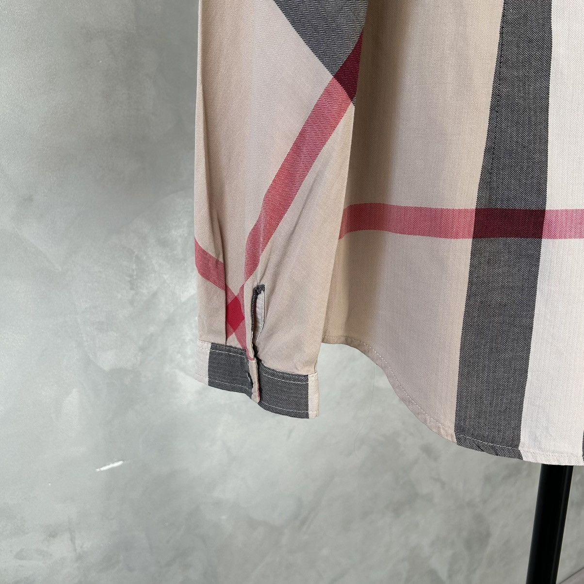 Burberry Brit Beige Nova Check Cotton Half Placket Blouse
