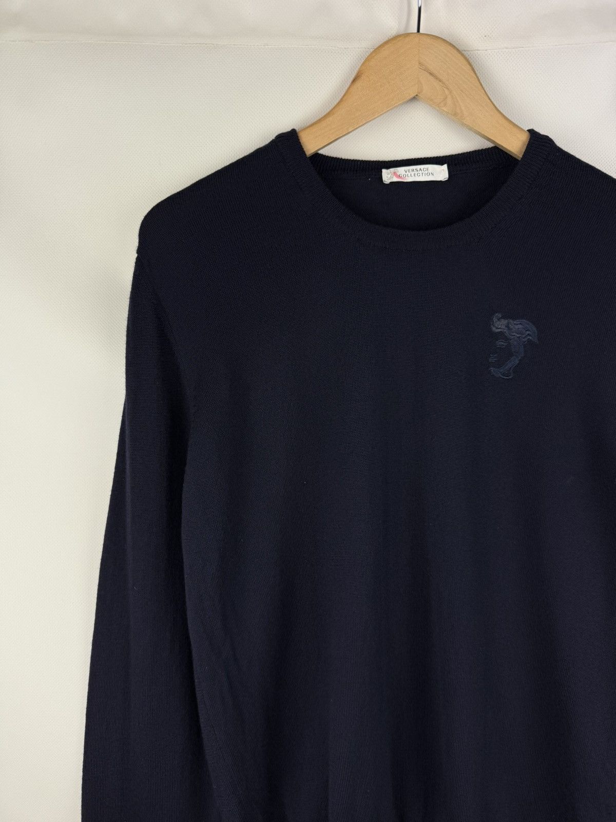 Versace Versace Collection Wool Crewneck Light Sweater Pullover Size US L / EU 52-54 / 3 - 4 Thumbnail