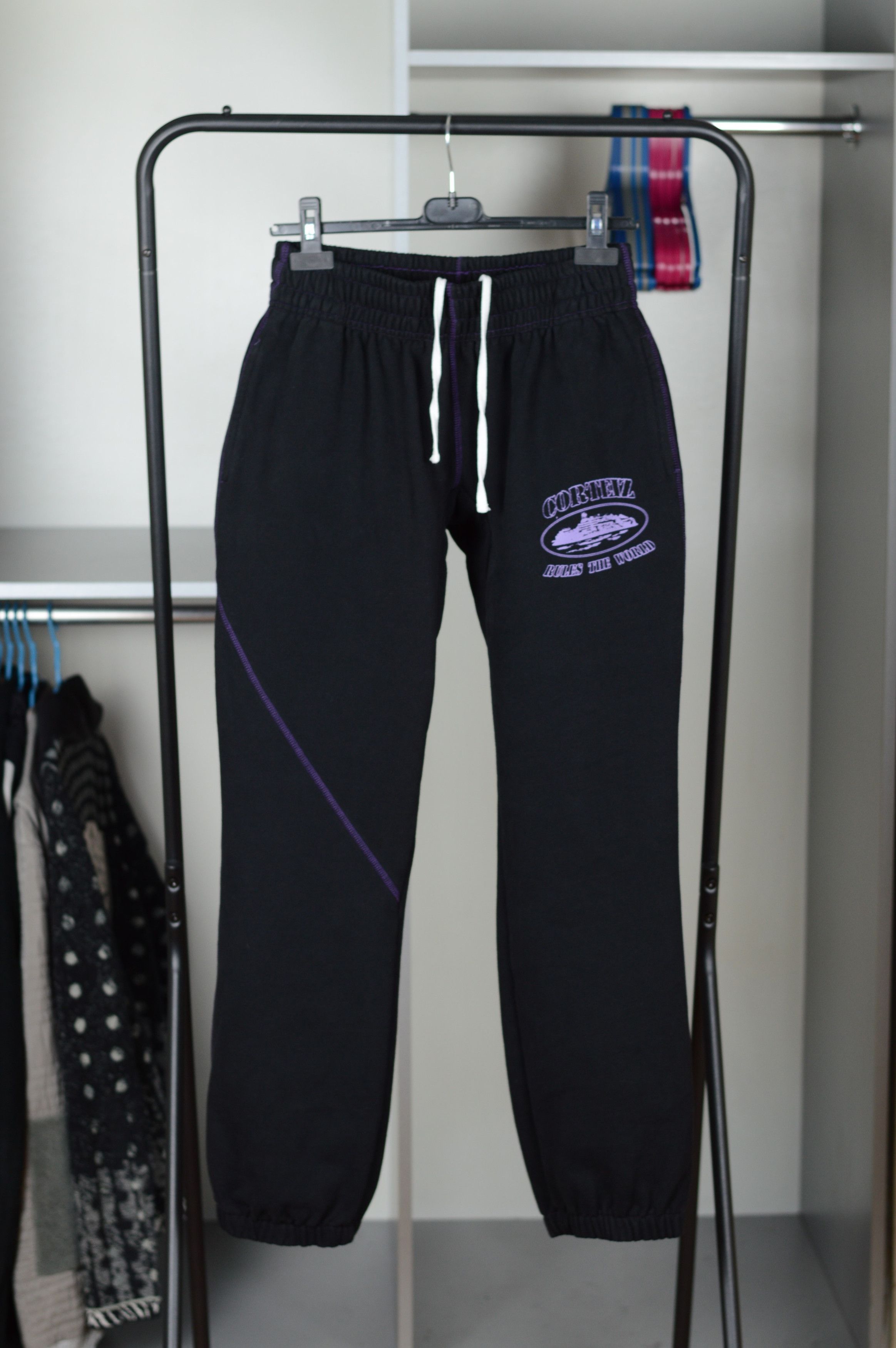 image of Corteiz Pants in Black, Men's (Size 32)