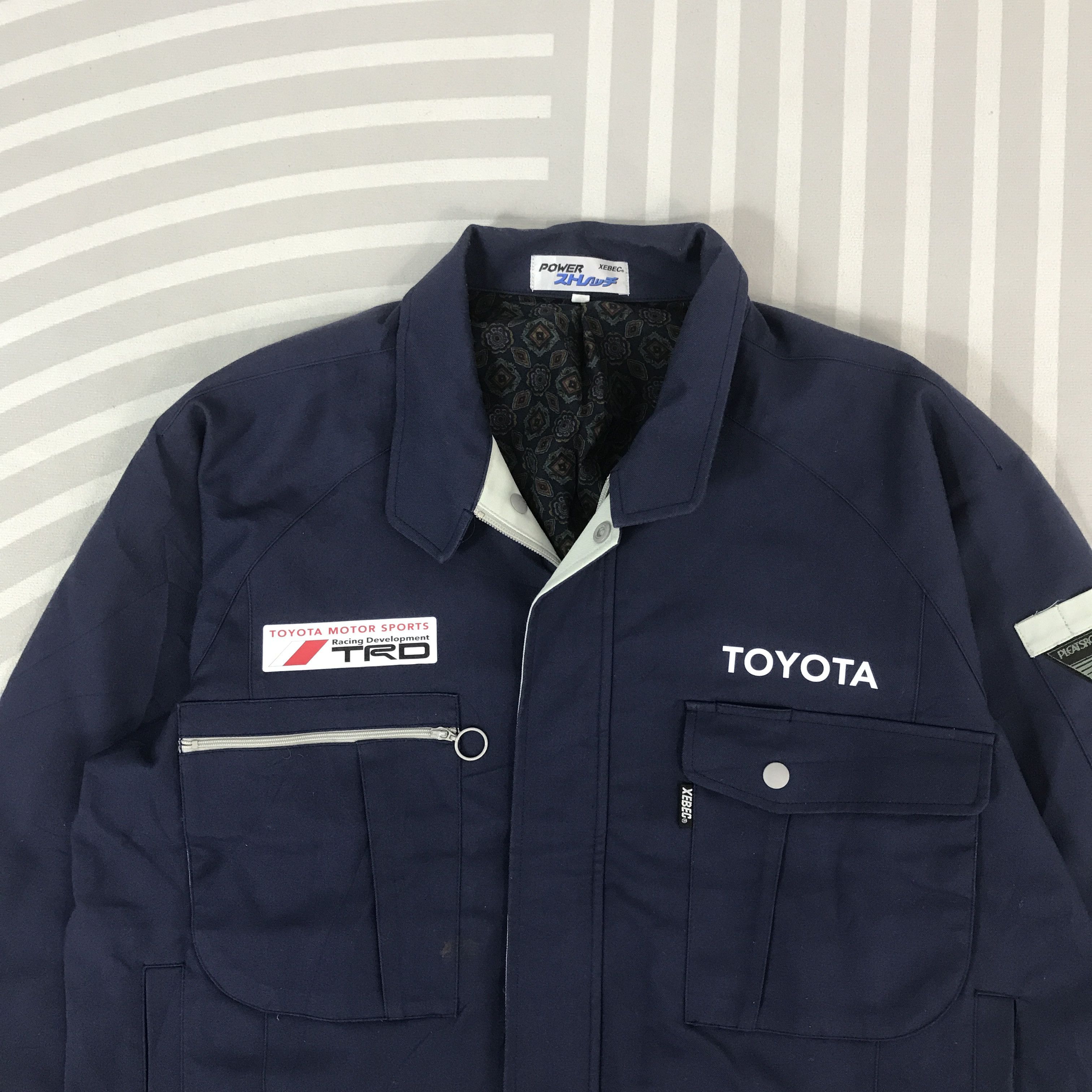 Japanese Brand Vintage Toyota x Trd Racing motorsport custom navy Jacket Size US XL / EU 56 / 4 - 4 Thumbnail