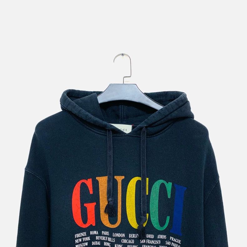 Gucci Gucci Rainbow logo hooded sweatshirt 2501-Nextarrow Size US L / EU 52-54 / 3 - 5 Thumbnail