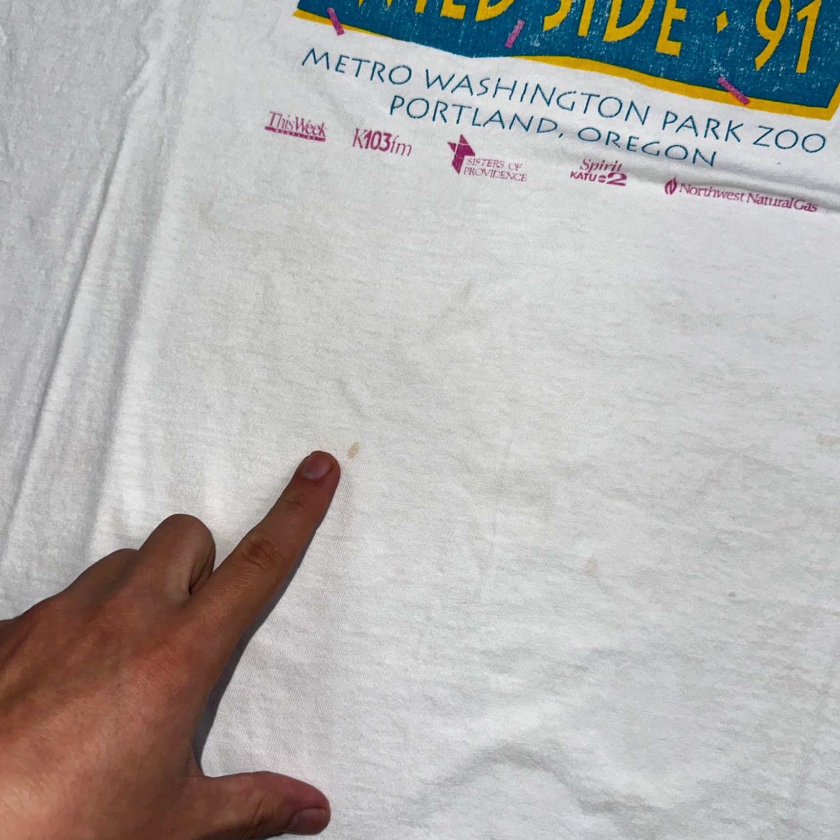 Nike VINTAGE Nike Walk On The Wild Side 90s VTG T Shirt 1991 Polar Bear Animals PDX Oregon Mens XL White Short Sleeve Crew Neck Graphic Print Size US XL / EU 56 / 4 - 2 Thumbnail