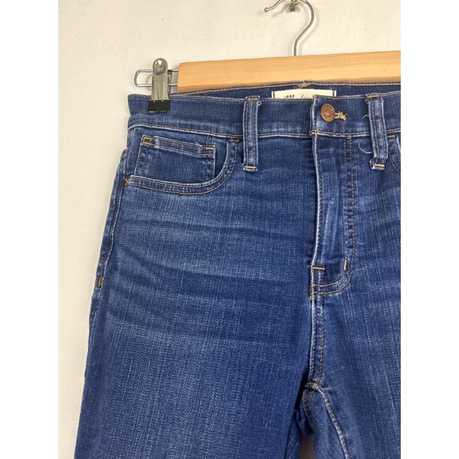 Madewell Madewell Jeans Orson Dark Wash Roadtripper Skinny High Rise 26 Women 26x28 Blue Denim Pants Size 26" / US 2 / IT 38 - 4 Thumbnail