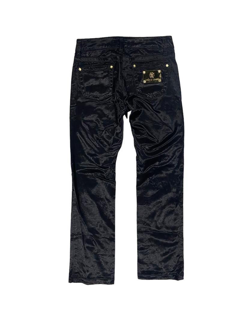 image of Italian Designers Roberto Cavali Stylish Black Pants, Women's (Size 29)
