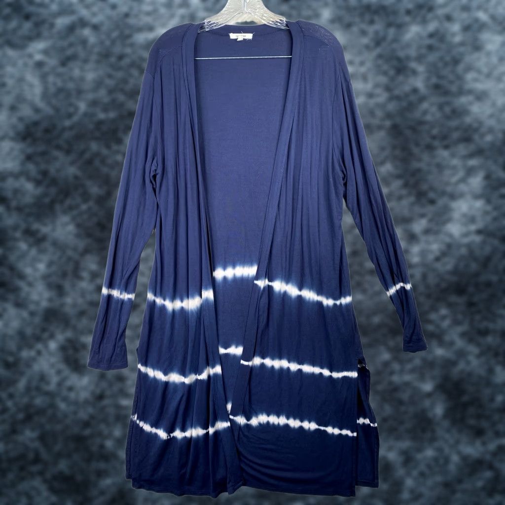 Vintage Maurices Cardigan Womens L Blue Tie Dye Casual Boho Open Front Lightweight V-Neck Sweater Mens Size L / US 10 / IT 46 - 1 Thumbnail