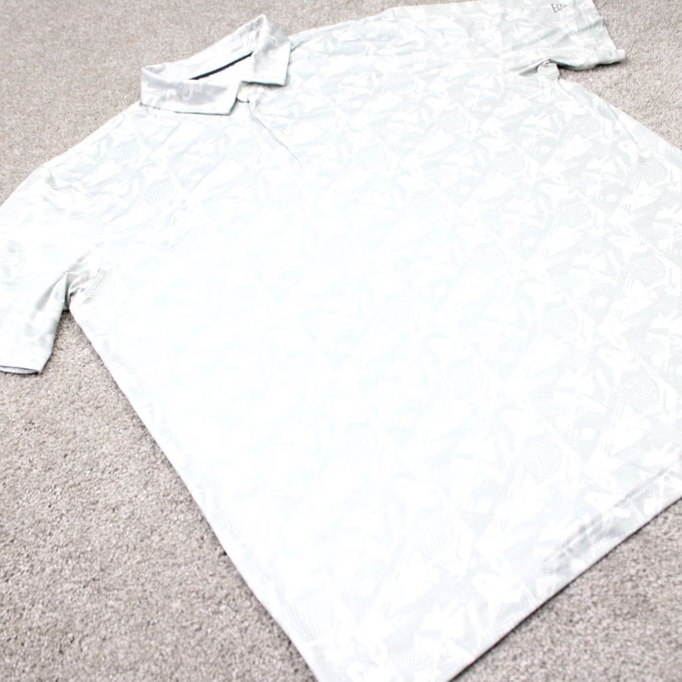 Vintage Maelreg Performance Polo Shirt Men 2XL XXL Gray Floral Stretch Short Sleeve Size US XXL / EU 58 / 5 - 7 Thumbnail