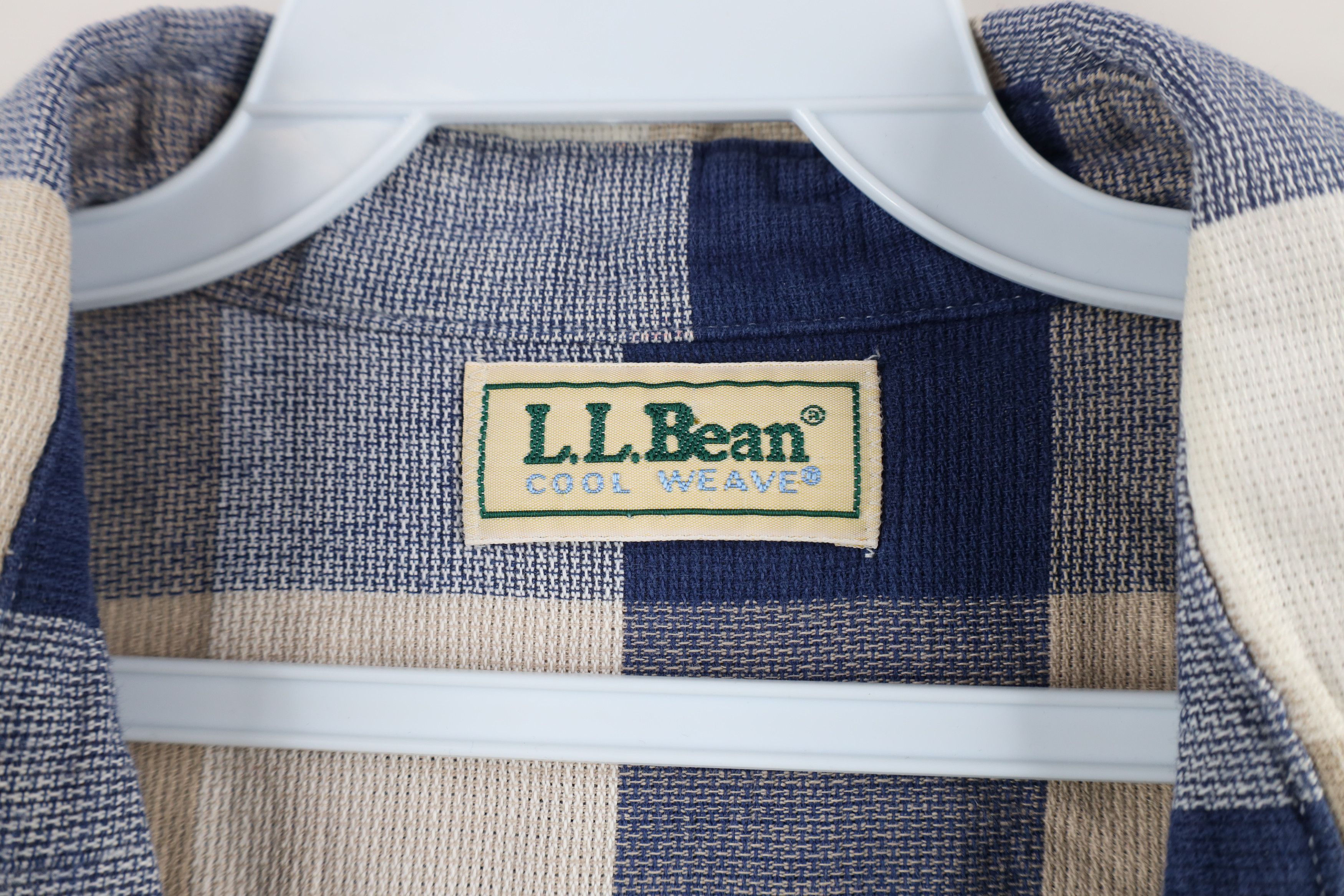 L.L. Bean × Vintage Vintage 90s LL Bean Cool Weave Short Sleeve Button Shirt Size US XXL / EU 58 / 5 - 5 Thumbnail