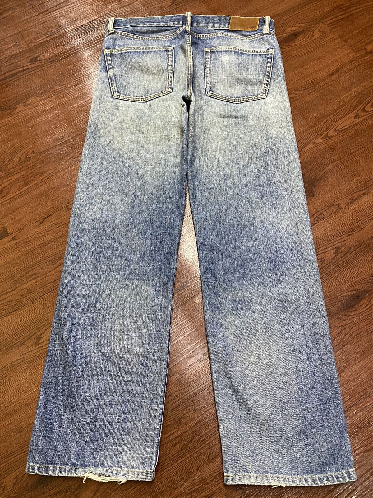 Other Vintage Japanese Brands Faded Wash Distressed Loose Jeans Size US 34 / EU 50 - 2 Thumbnail