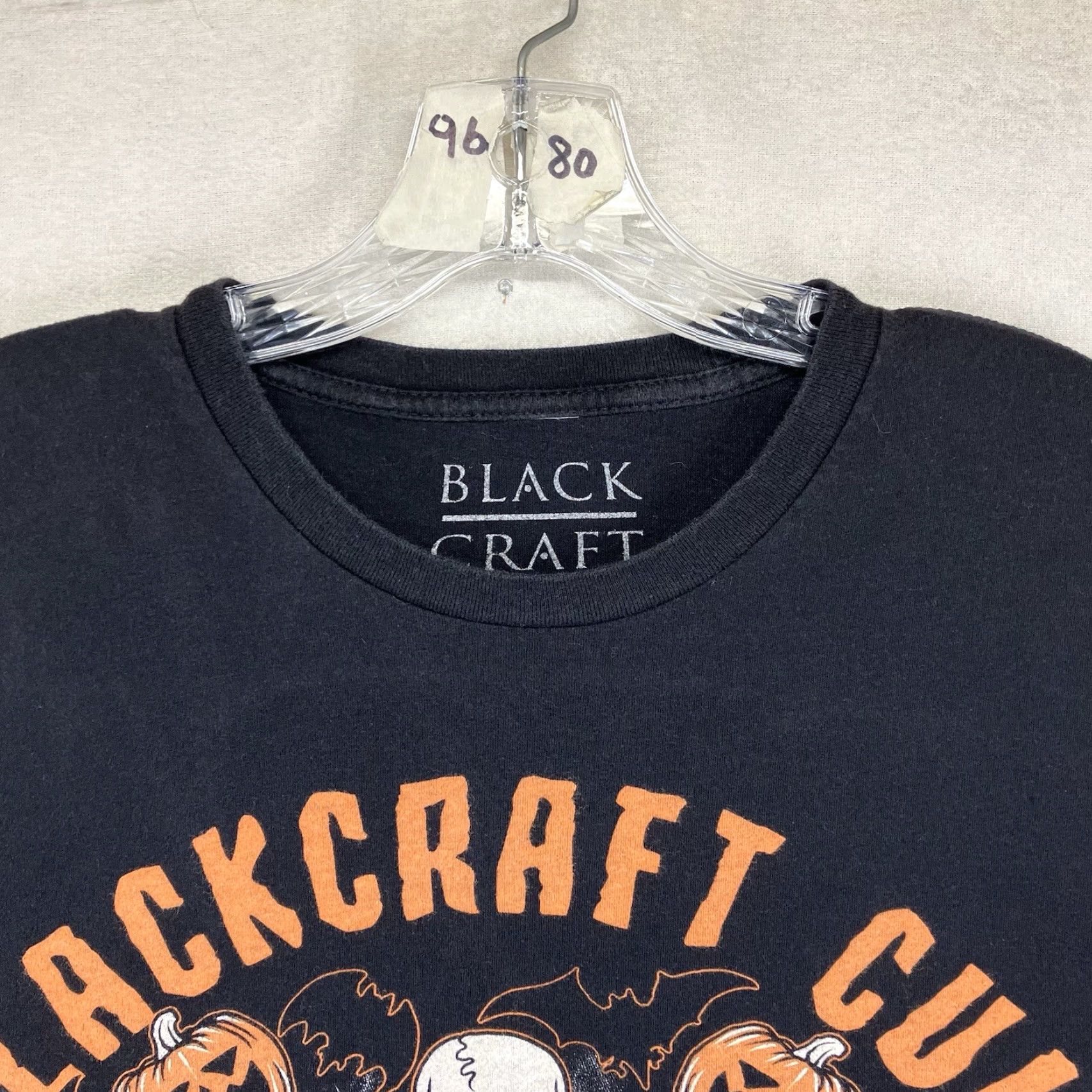 Vintage BlackCraft Cult T-Shirt Men L Pumpkins Pentagram Bats Halloween Goth Skulls Size US L / EU 52-54 / 3 - 4 Thumbnail