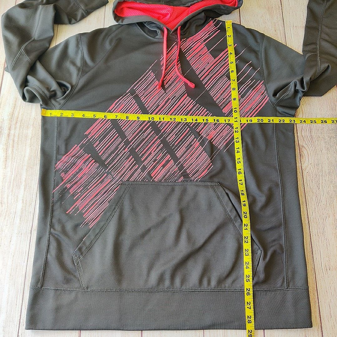 Nike Therma-Fit streak logo fleece lined hoodie pullover top Size US L / EU 52-54 / 3 - 4 Thumbnail
