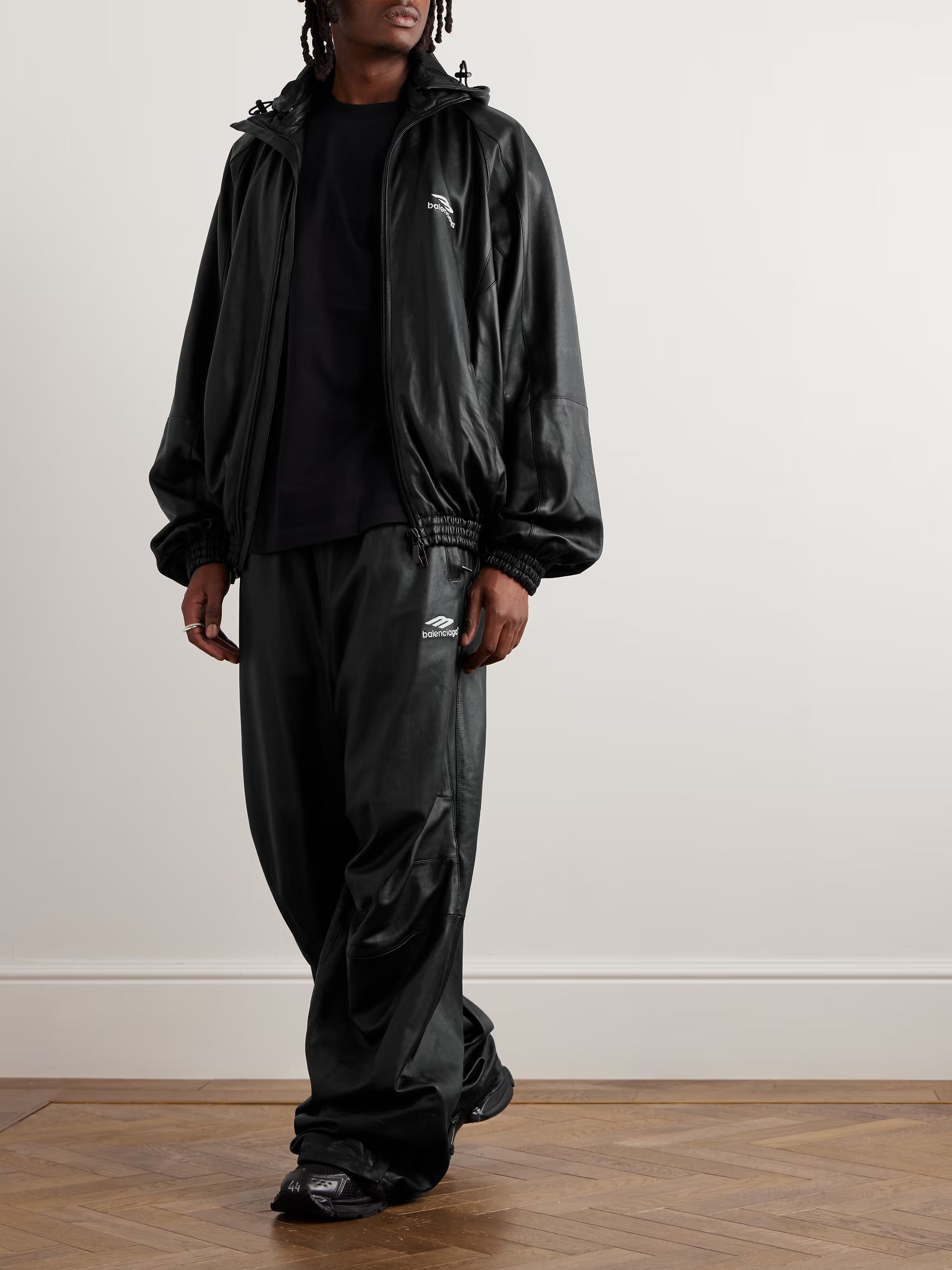 Balenciaga BALENCIAGA B-Sporty Leather Bomber Jacket Size US XL / EU 56 / 4 - 2 Thumbnail