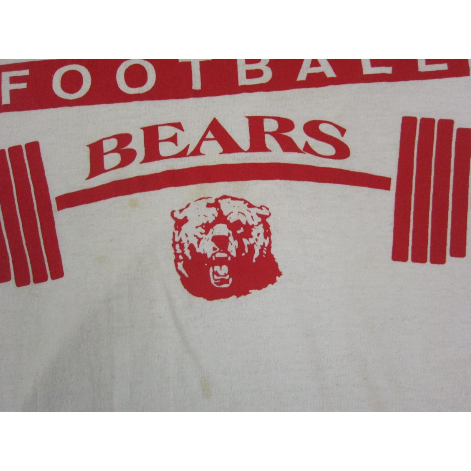 Fruit Of The Loom Vintage Fruit of the Loom Shirt Men XL White Football Bears Crew Neck Short Sleeve Cotton Polyester Logo Size US XL / EU 56 / 4 - 3 Thumbnail