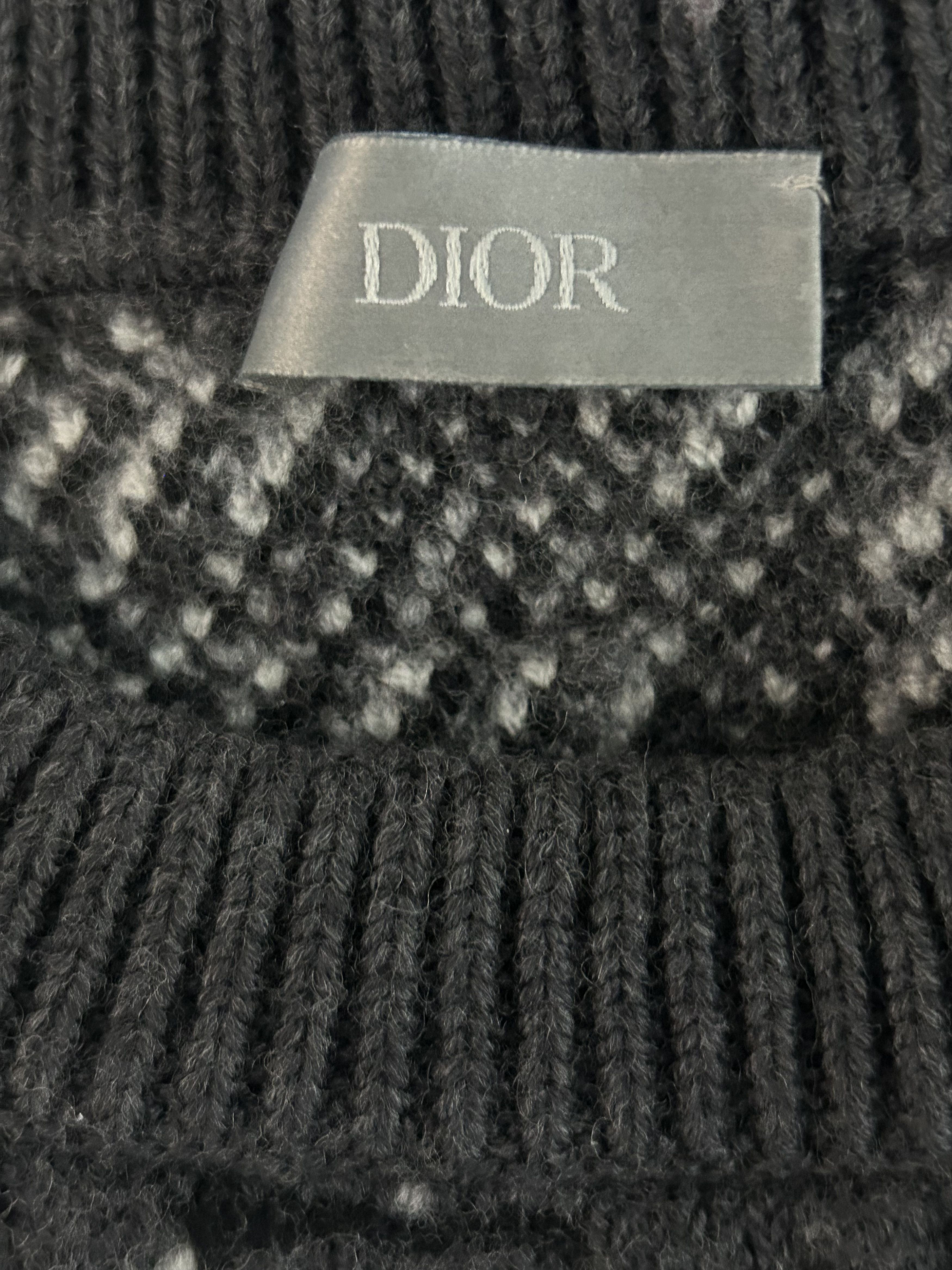 Dior Dior Black & Grey Oblique Knit Sweater Size US L / EU 52-54 / 3 - 3 Thumbnail