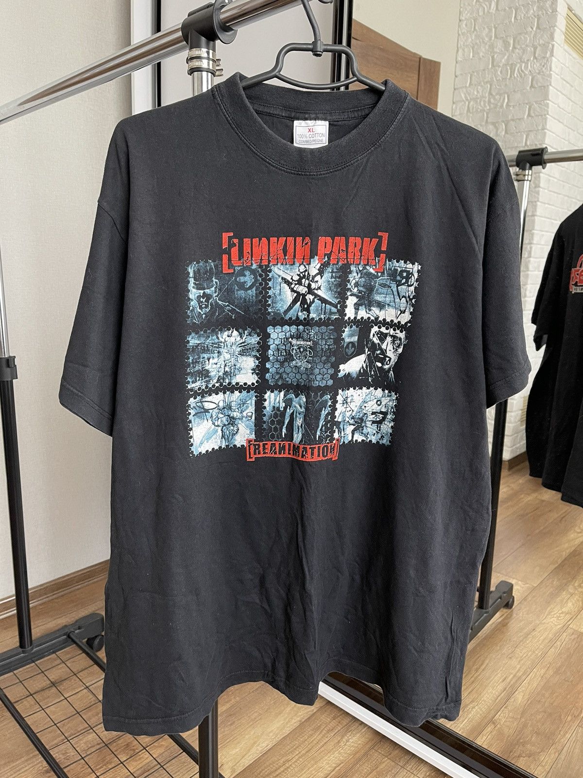 image of Band Tees x Rock T Shirt 2002 Linkin Park Reanimation Vintage Band T-Shirt Tee in Black (Size XL)