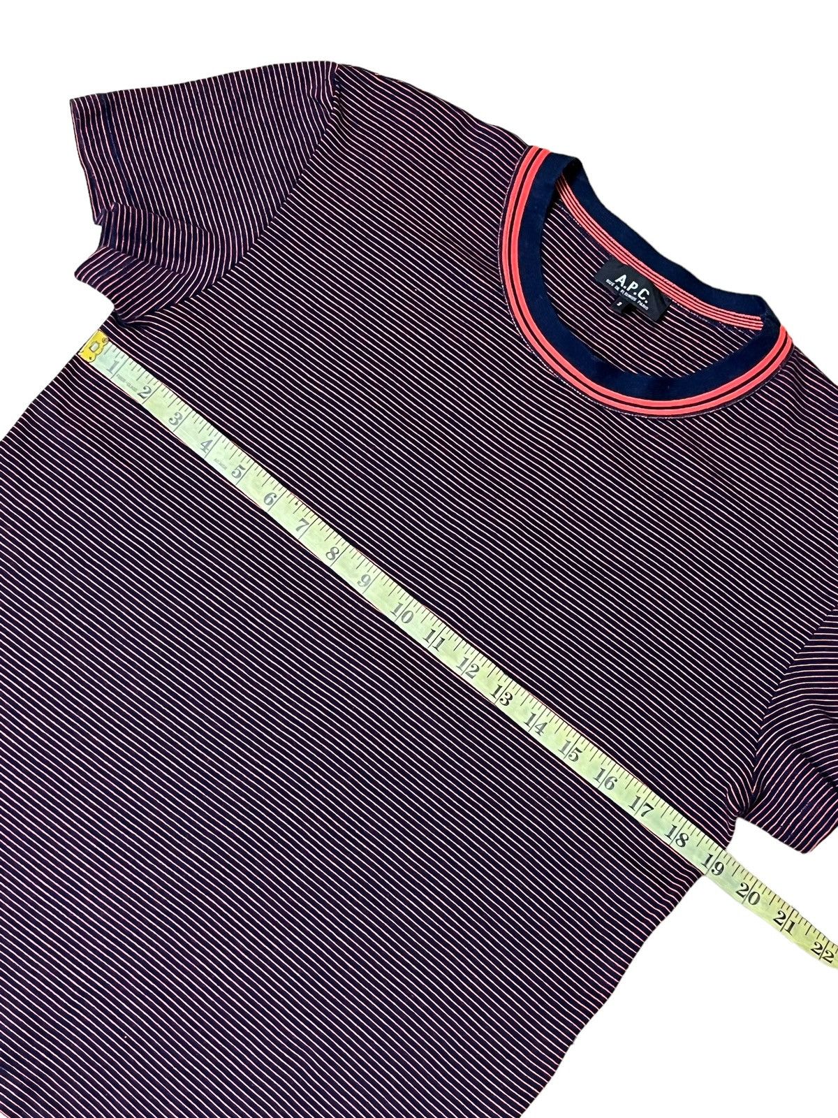 A.P.C. NICE🔥A.P.C PARIS RUE DE FLEURUS STRIPED TEE SHIRT Size US M / EU 48-50 / 2 - 6 Thumbnail