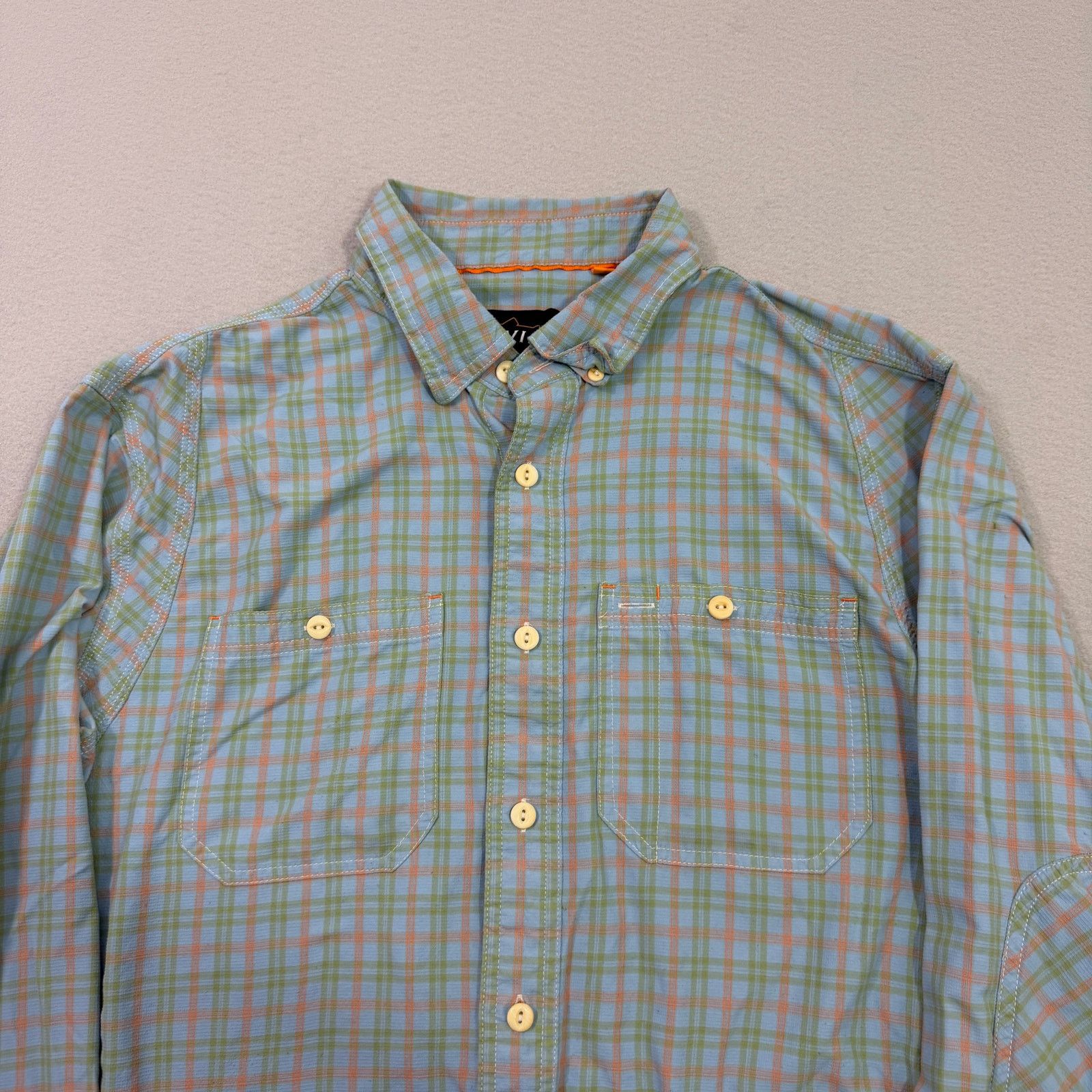 Orvis Orvis Button Down Shirt Men's Large Blue Green Orange Plaid Size US L / EU 52-54 / 3 - 2 Thumbnail