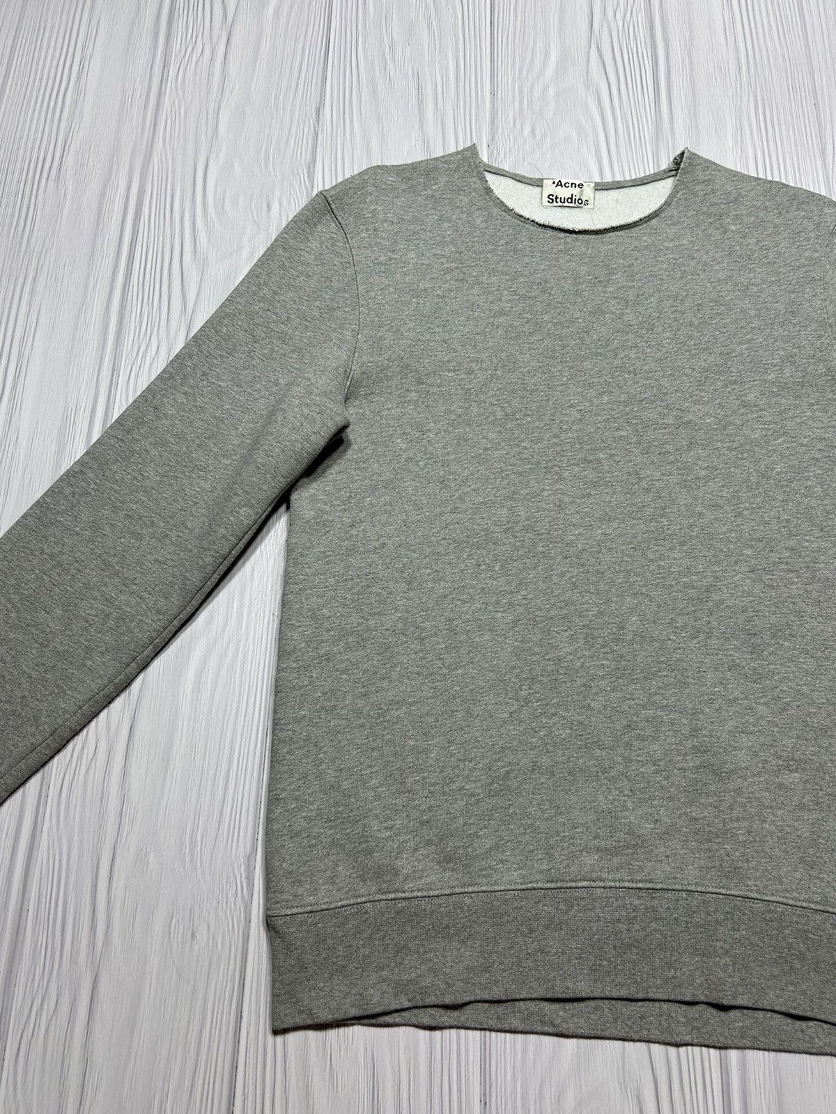 Acne Studios × Designer Acne Studios Fabien PAW15 Grey Fleece Crewneck Sweater Size US S / EU 44-46 / 1 - 8 Thumbnail