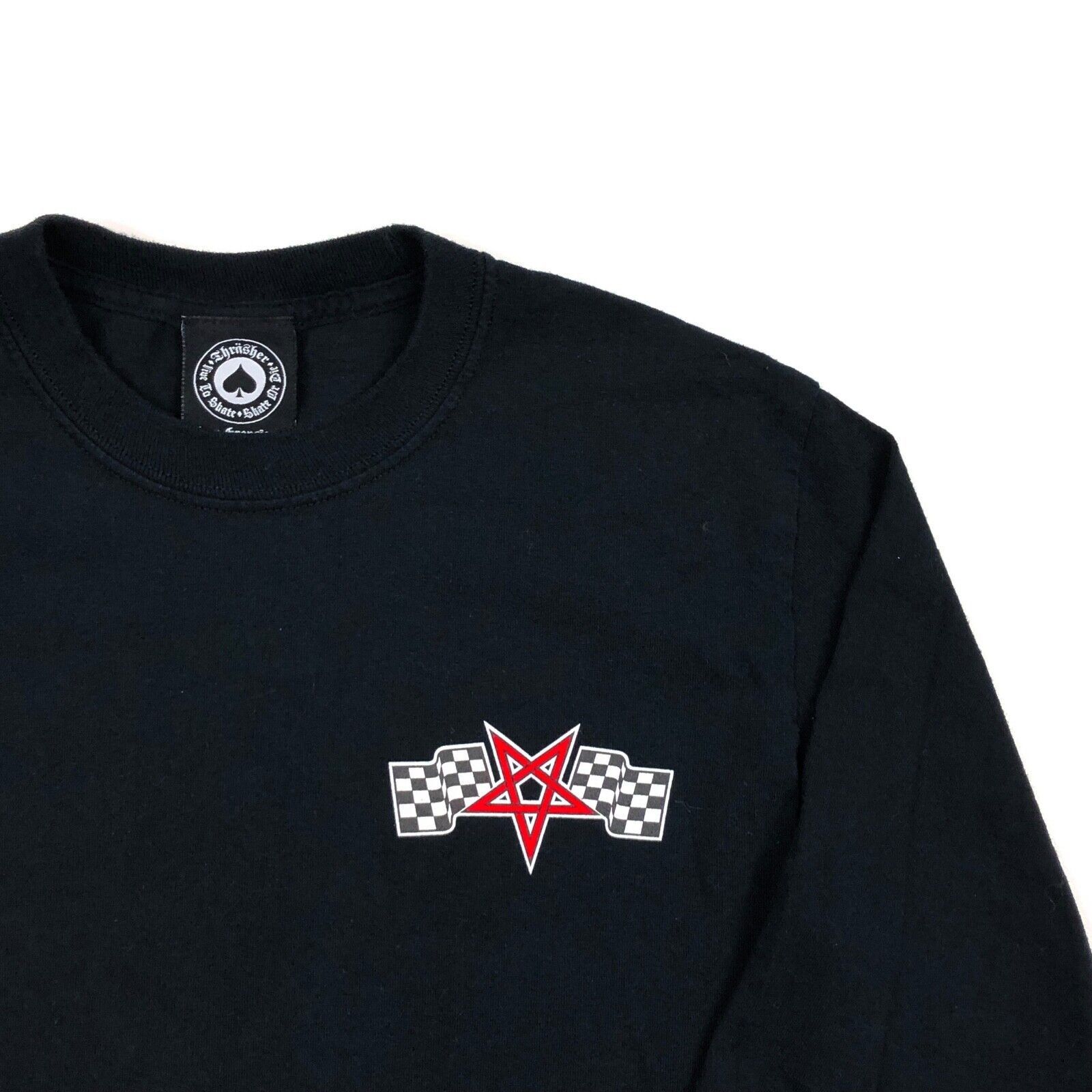 Thrasher Thrasher Skateboards Racing Black Long Sleeve Shirt Tee Size US S / EU 44-46 / 1 - 2 Thumbnail