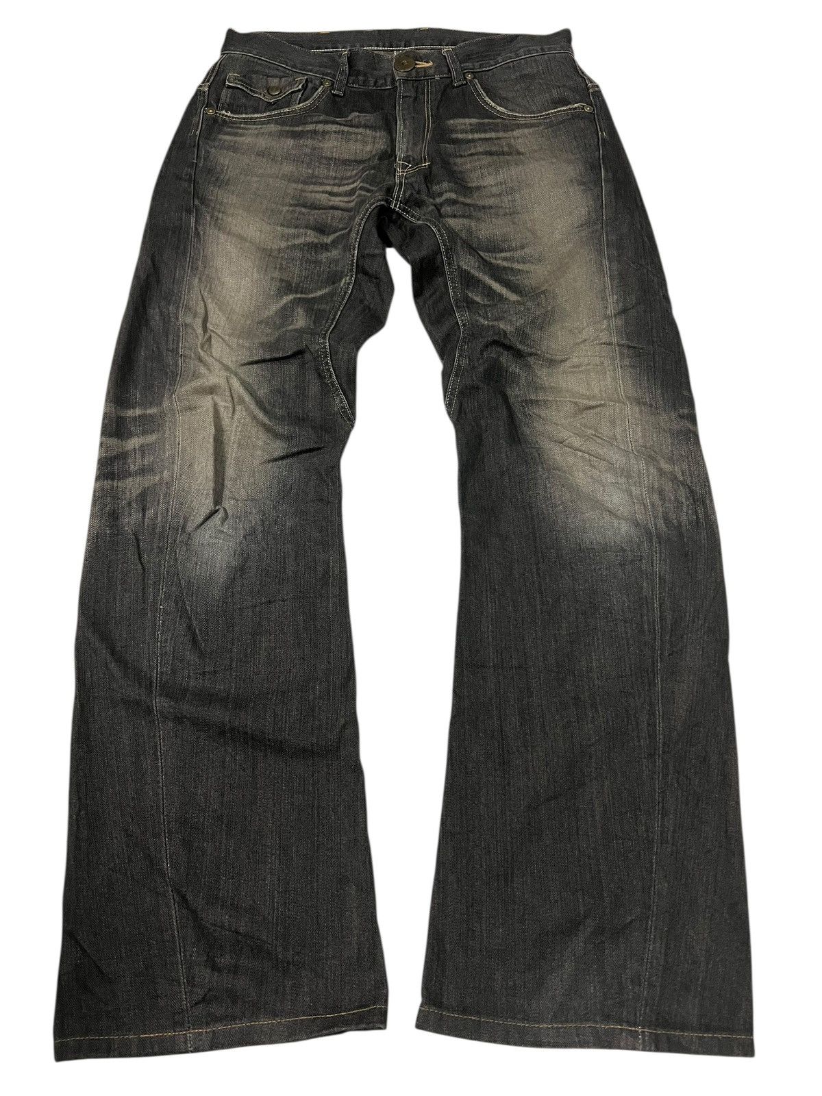 Japanese Brand Flare Jean Lee Cowboy Backle Back Size US 34 / EU 50 - 1 Thumbnail