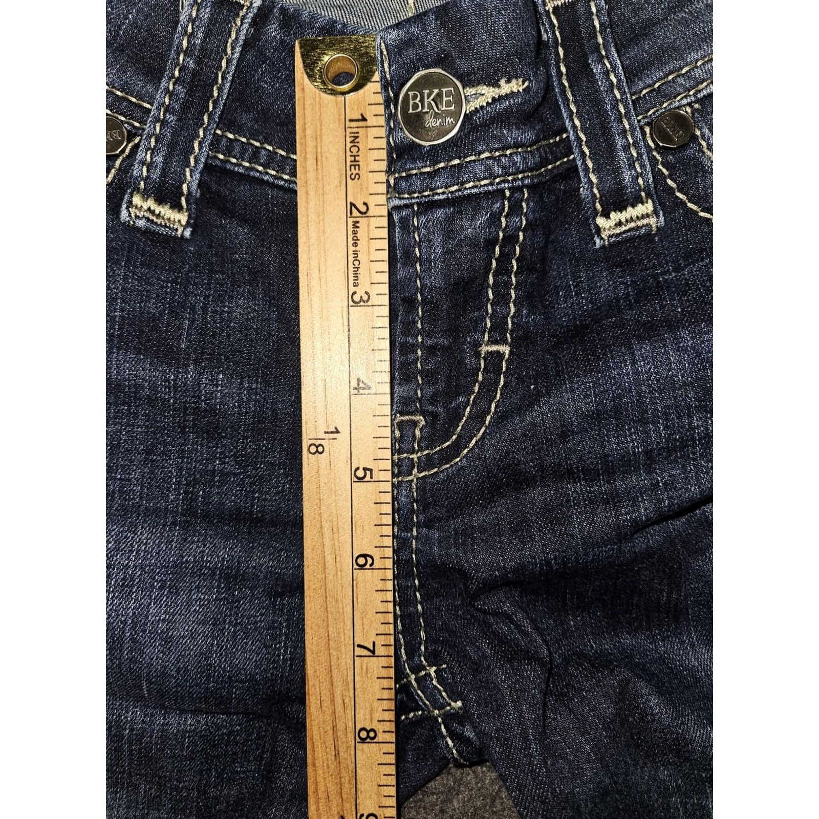 BKE BKE Addison Jeans Womens 27R Blue Medium Wash Low Rise Skinny Stretch Jeans Size 27" / US 4 / IT 40 - 6 Thumbnail
