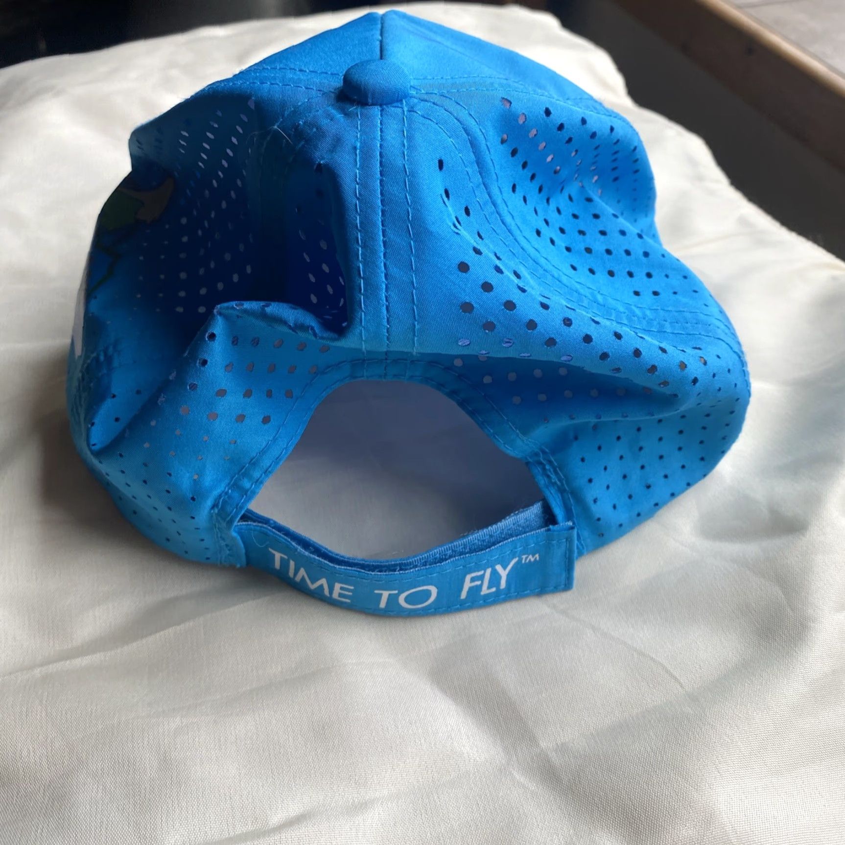 Vintage Hoka One One Fleet Feet Hat Strapback Blue Lightweight Polyester Microfiber 5 Panel Adjustable Breathable Men Cap Summer Spring Fall Size ONE SIZE - 7 Thumbnail