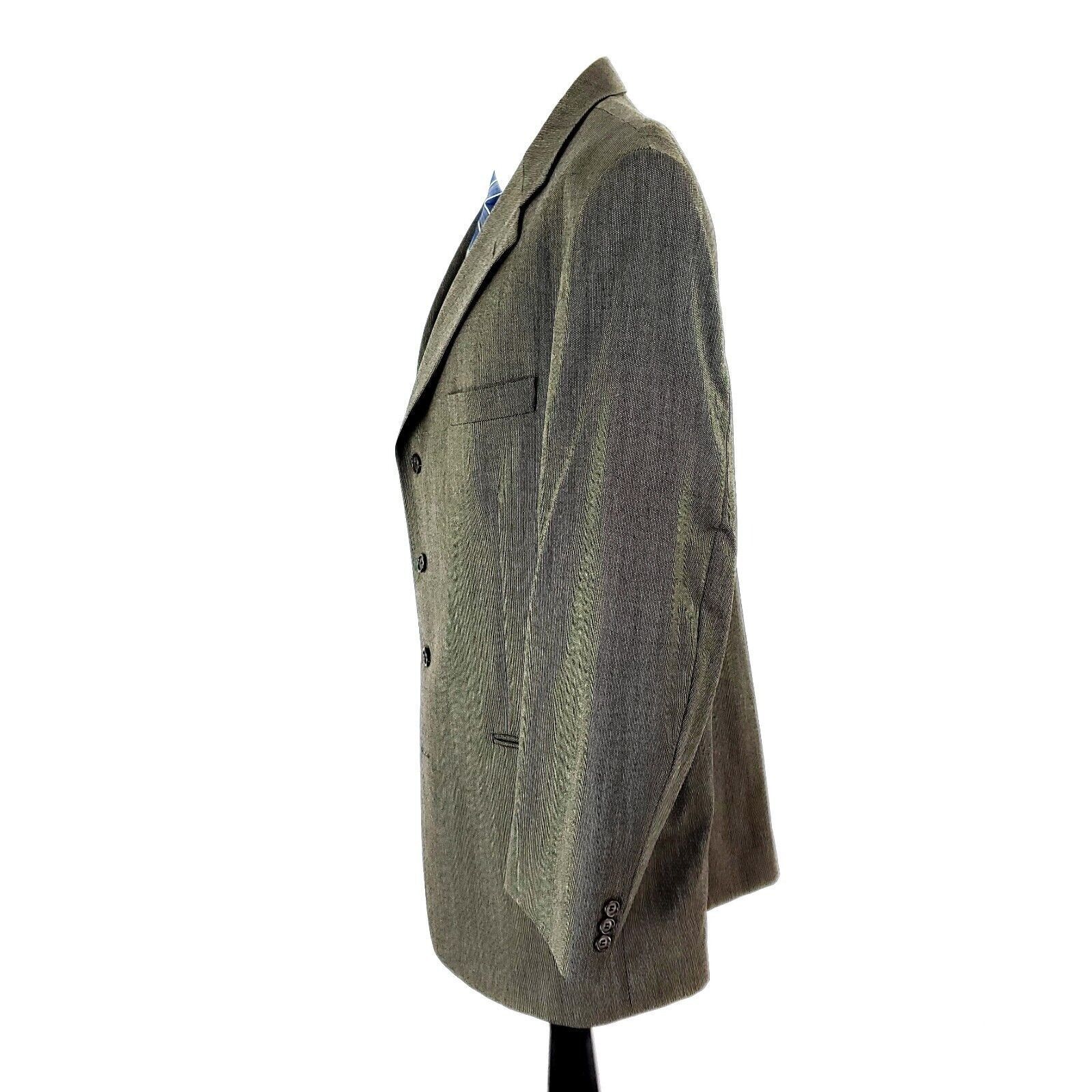 Givenchy Monsieur Givenchy Worsted Wool 4 Button Sport Coat 46L Brown Size 46L - 4 Thumbnail