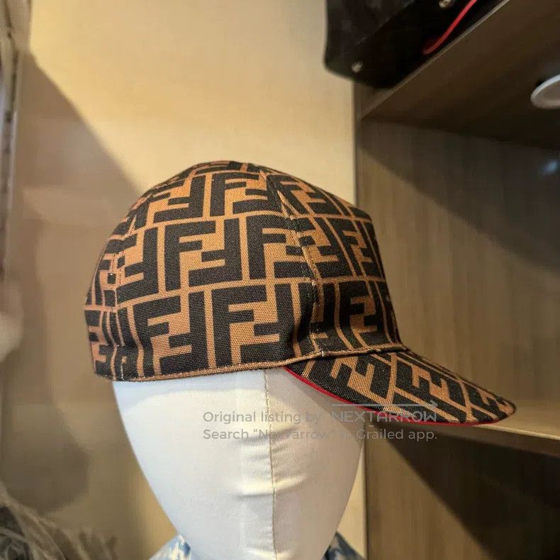 Fendi Fendi Full-Print Monogram Duckbill Hat Size ONE SIZE - 3 Thumbnail