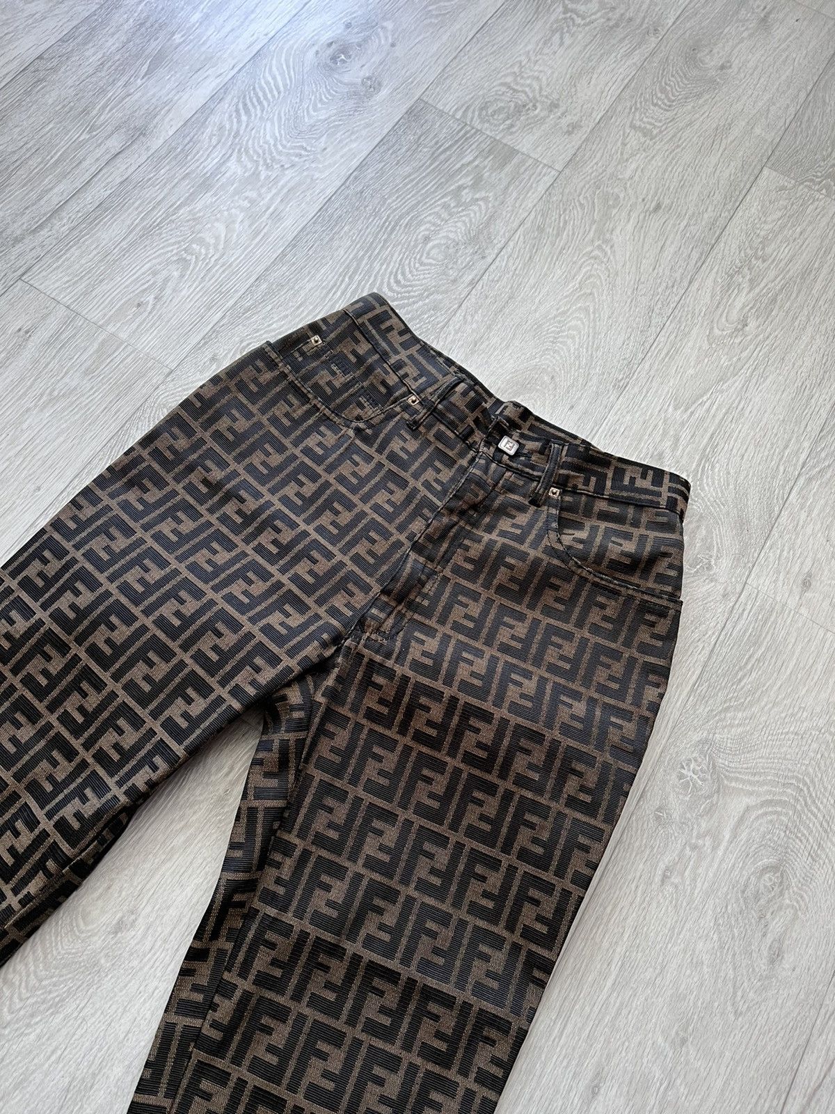 Fendi Vintage Fendi Zucca Monogram Pants 90s Size 29" - 2 Thumbnail