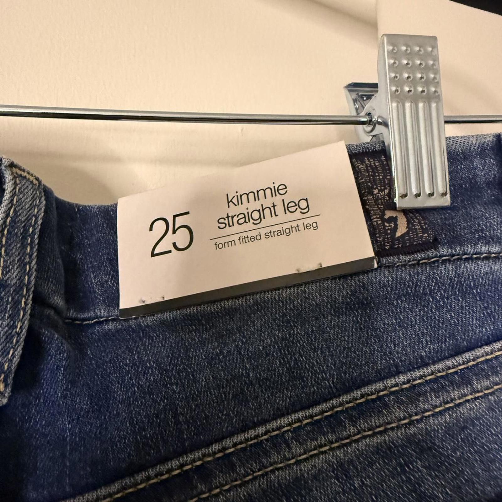 7 For All Mankind 7 For All Mankind Blue Straight Leg Jeans Size 25 Size 25" / US 0 / IT 36 - 3 Thumbnail