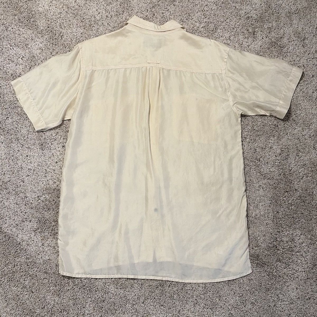 Other Stock Options Vintage Cream 100% Silk Shirt Medium Size US M / EU 48-50 / 2 - 4 Thumbnail