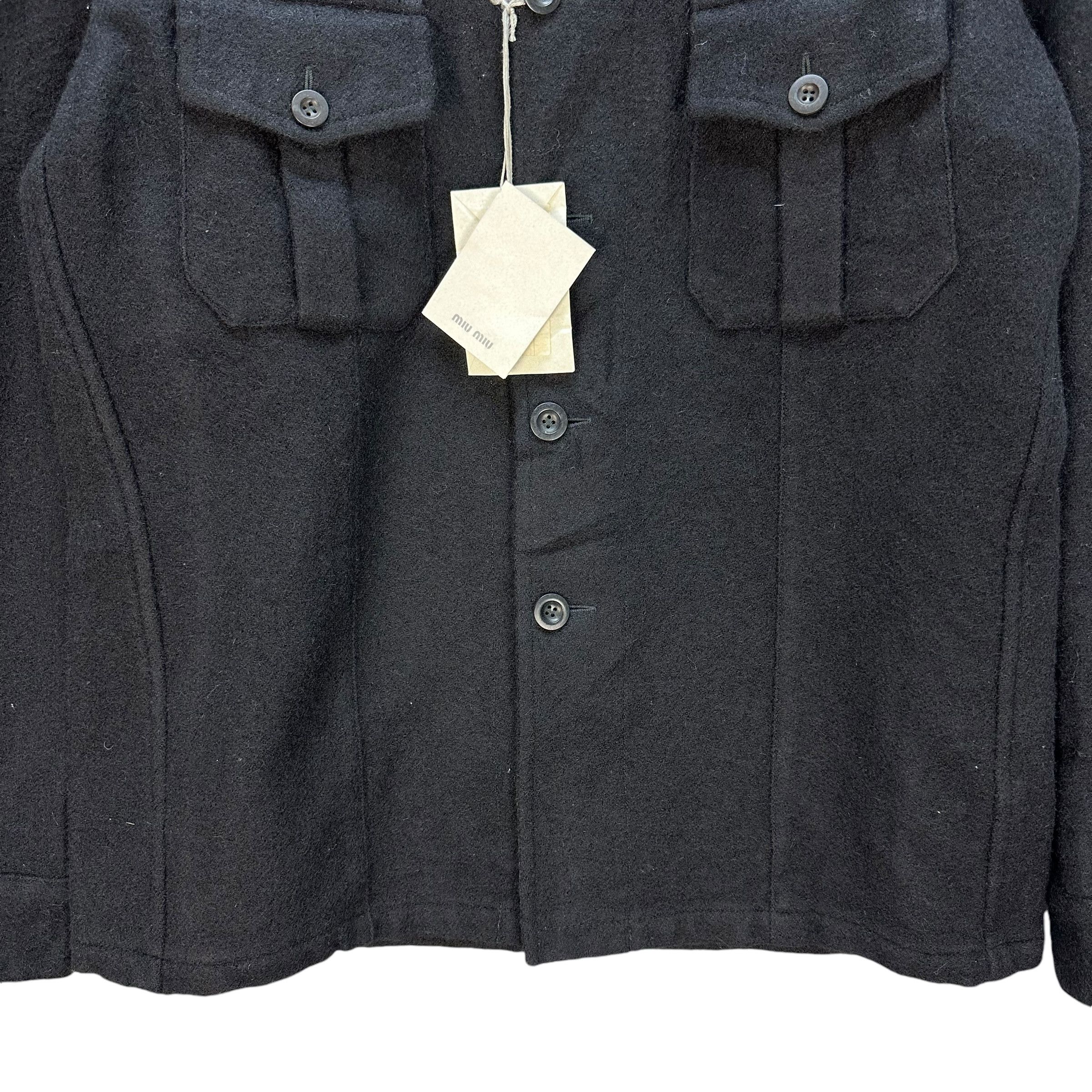 Miu Miu NWT MIU MIU Giacche Leggere Mohair Flannel Jacket #94-1454 Size US L / EU 52-54 / 3 - 3 Thumbnail