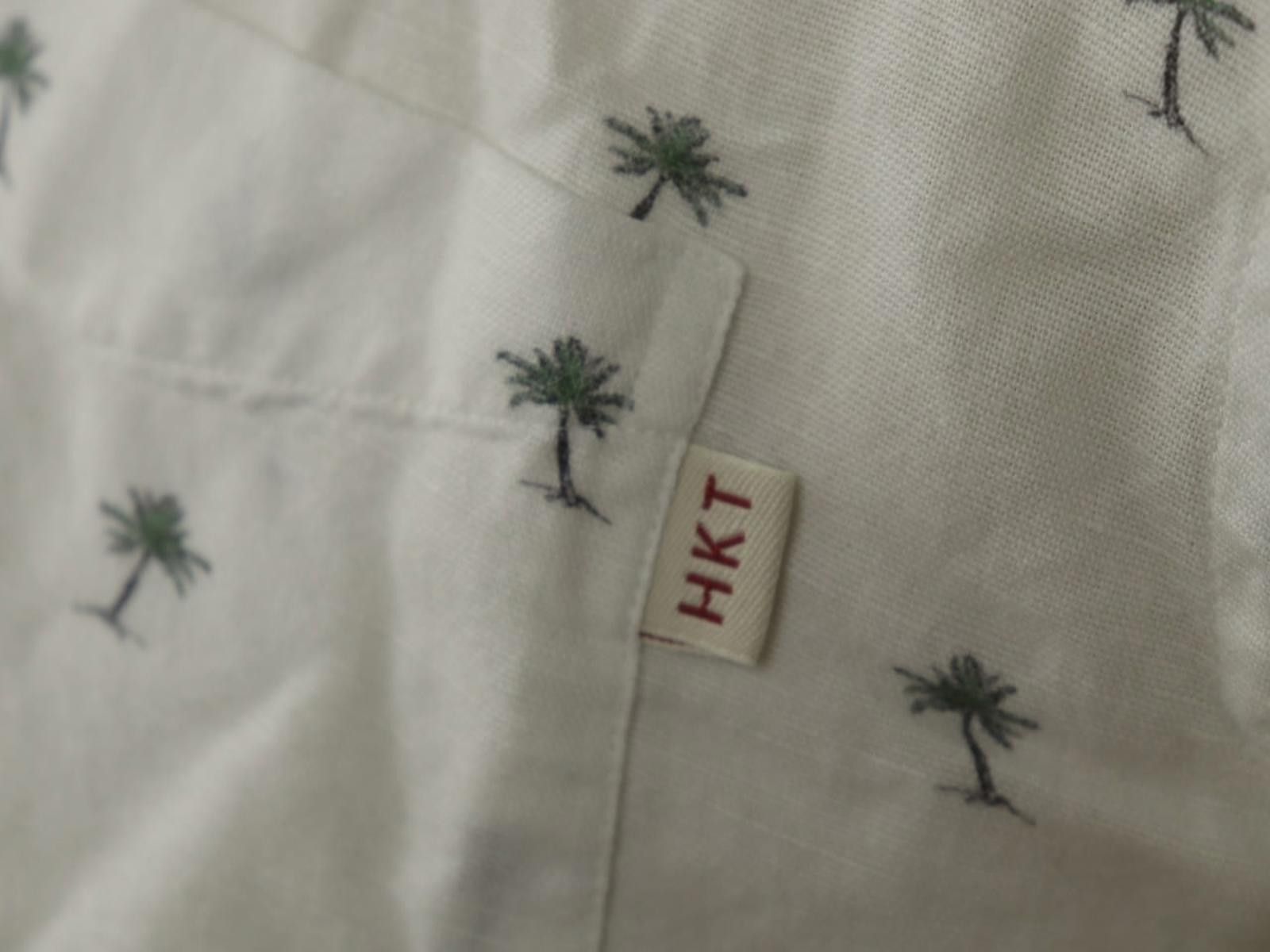 Designer Hackett London White Palm Tree Button-Up Shirt Size S Size US S / EU 44-46 / 1 - 5 Thumbnail