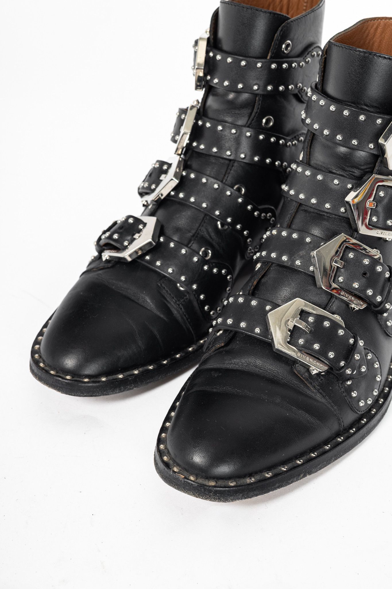 Givenchy Givenchy Elegant Prue Noir Studded Buckle Ankle Boots Size US 5.5 / IT 35.5 - 6 Thumbnail