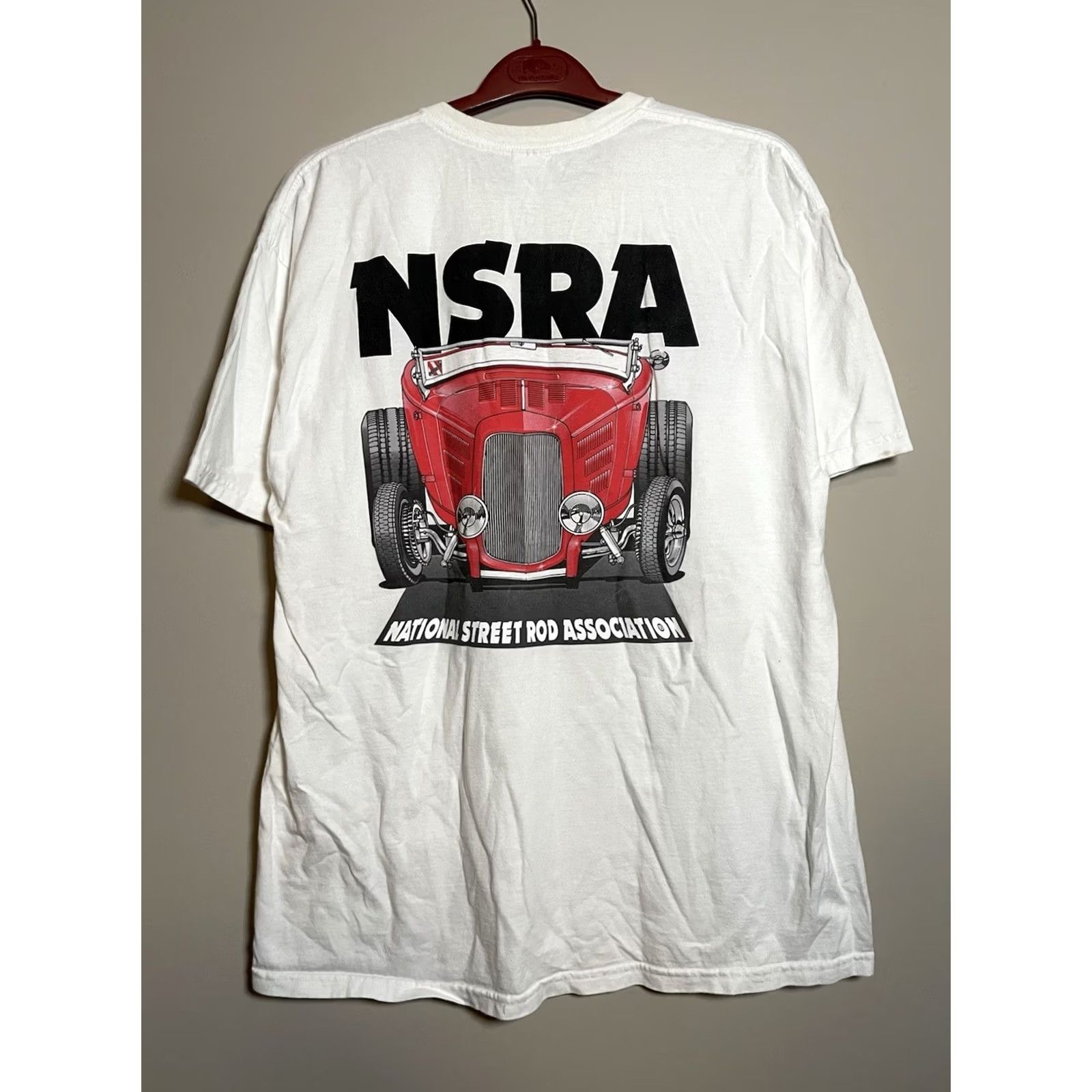Gildan VINTAGE Street Rod Nationals Shirt Mens XL White Short Sleeve NSRA 43rd Louisville D435 Gildan T-Shirt Mens White Size US XL / EU 56 / 4 - 5 Thumbnail