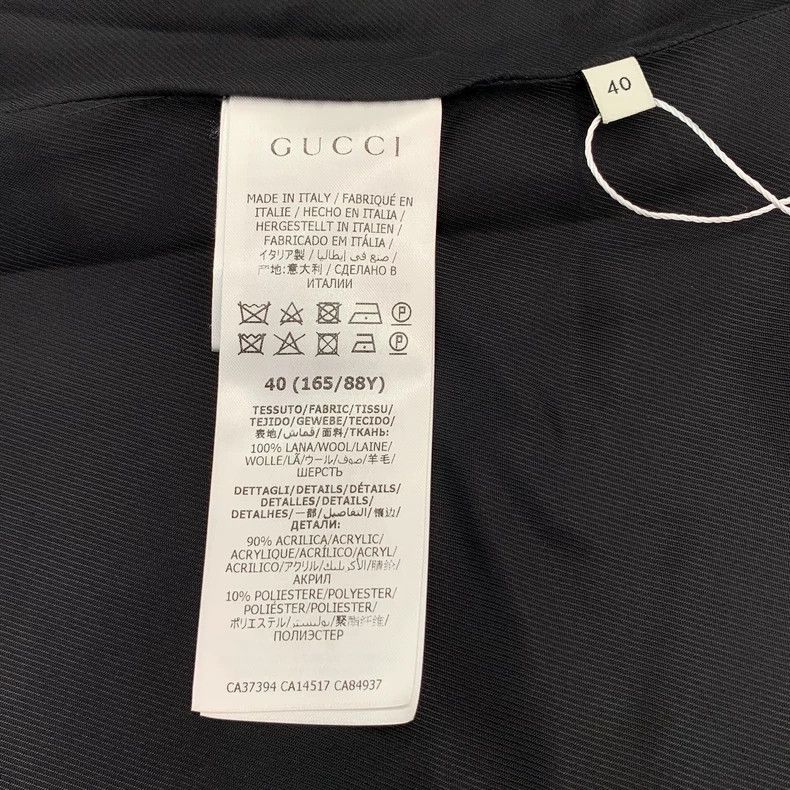 Gucci Gucci Black gold button V-neck wool coat 2502-Nextarrow Size US XXS / EU 40 - 7 Thumbnail