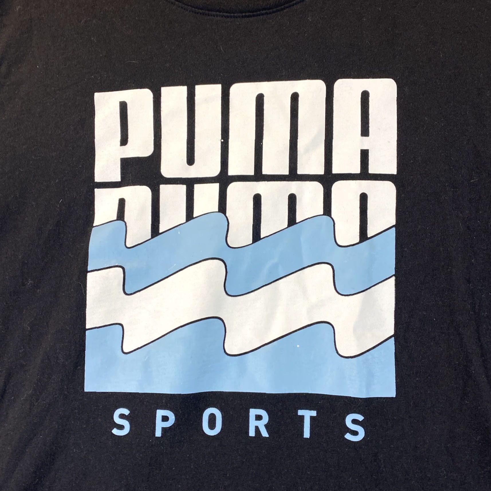 Puma PUMA Men Short Sleeve T-Shirt L Black / 73-6 Crew Neck Logo Size US L / EU 52-54 / 3 - 2 Thumbnail