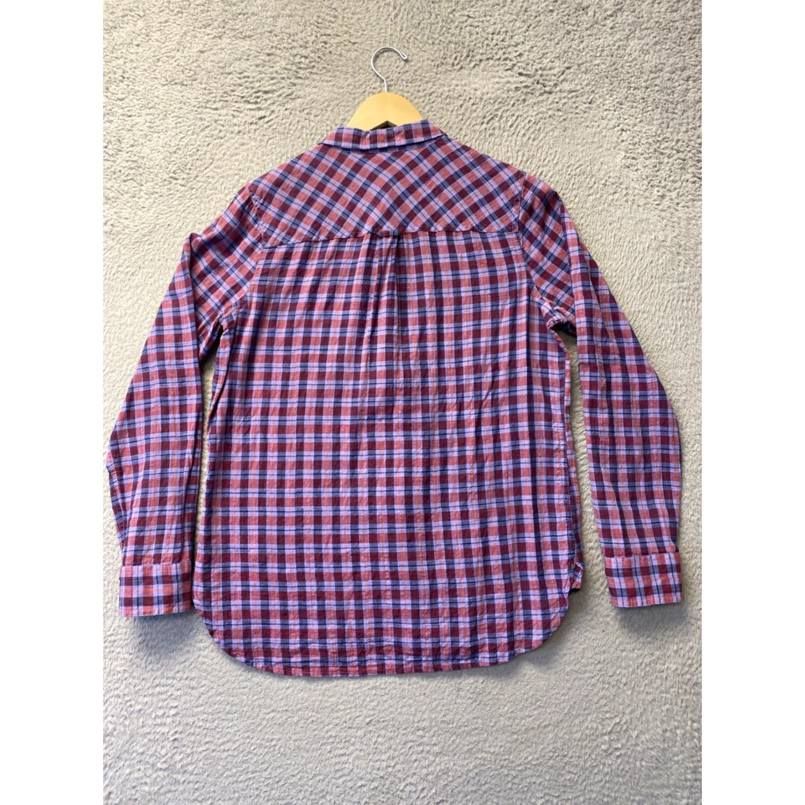 J.Crew J. Crew Button Shirt Women’s 10 Check Purple Lightweight top /161-8 Size L / US 10 / IT 46 - 7 Thumbnail