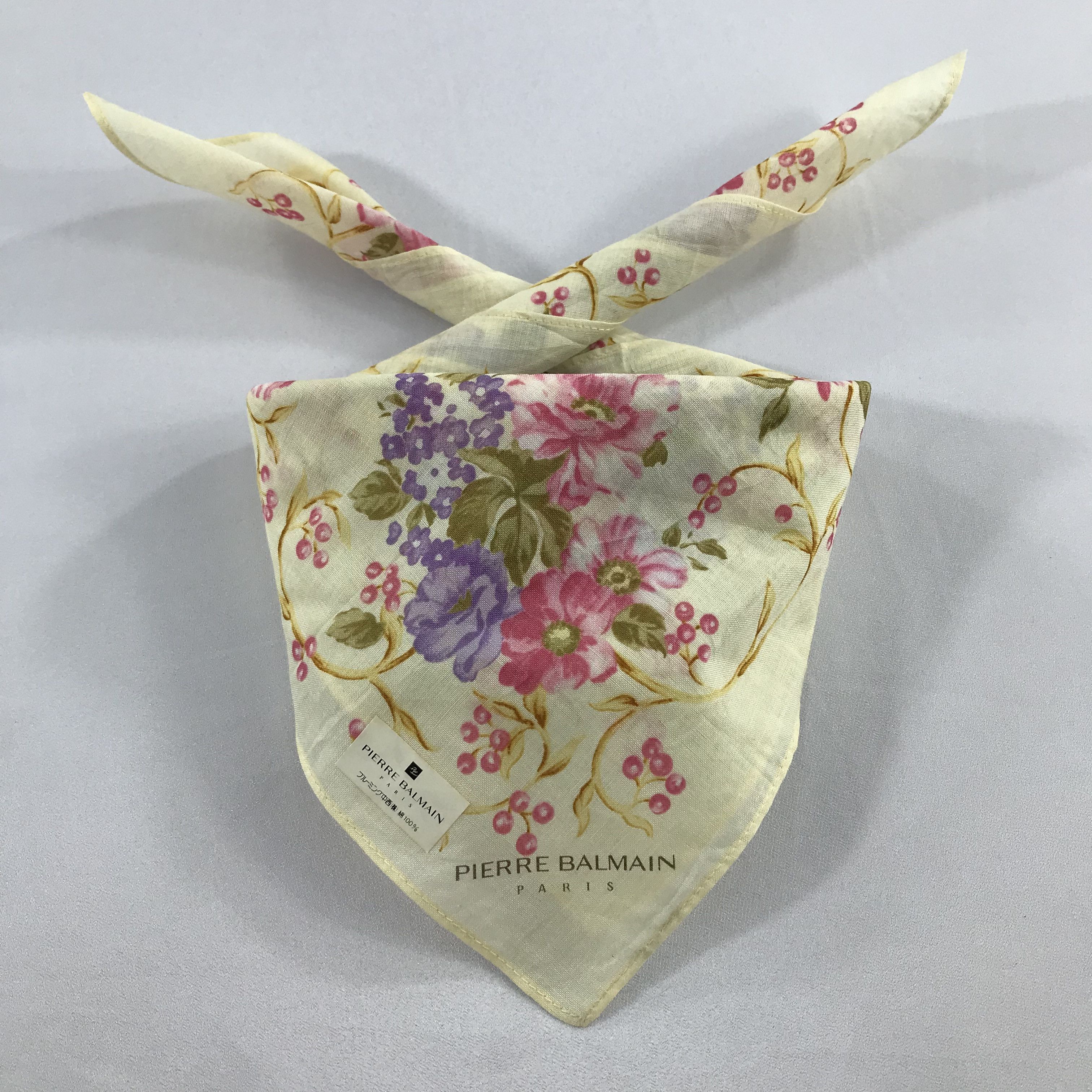 Pierre Balmain × Vintage Pierre Balmain Bandana / Handkerchief / Neckerchief - S2356 Size ONE SIZE - 3 Thumbnail