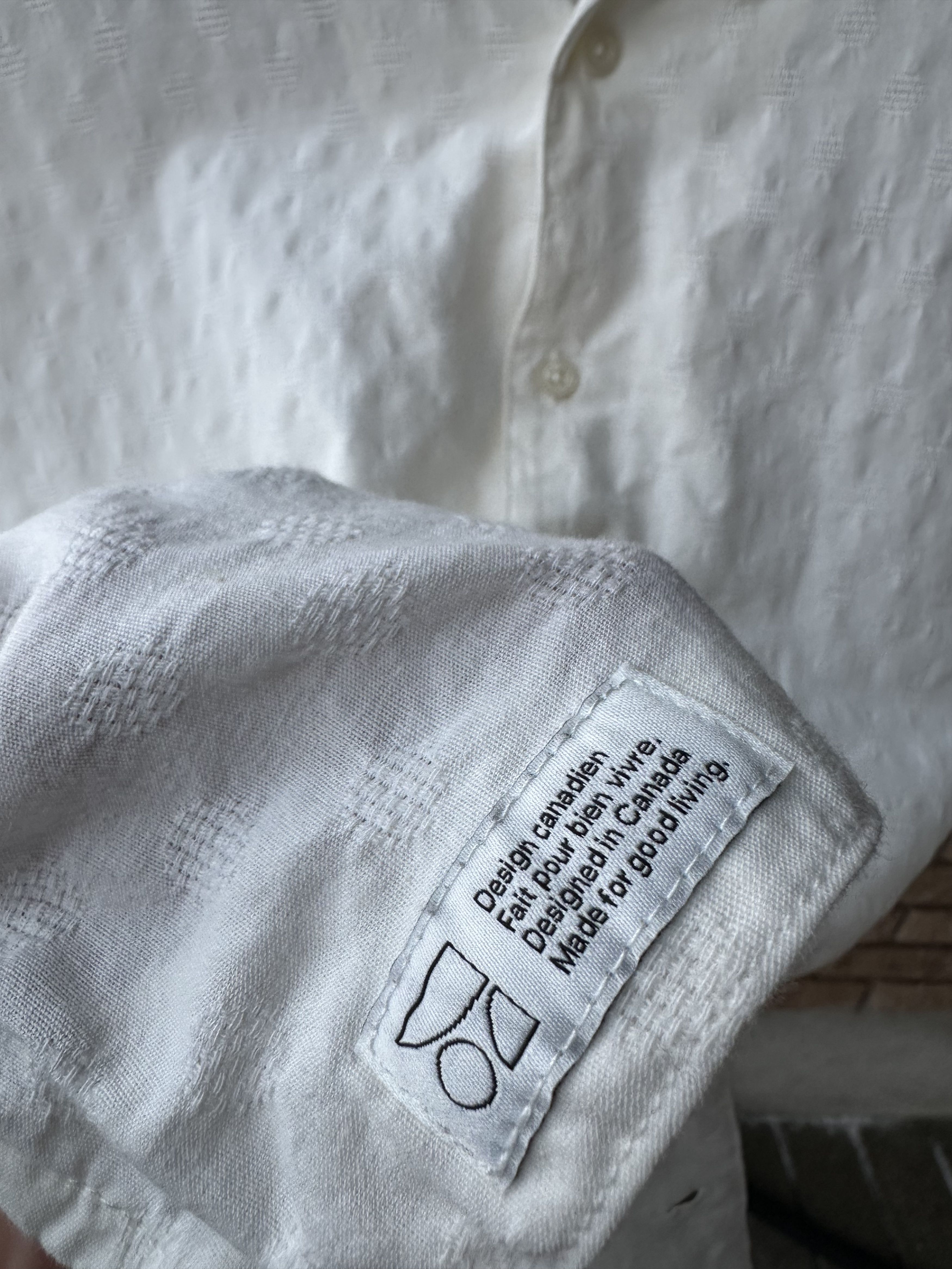 Frank & Oak Cotton Linen Perforated Camp Collar Shirt Size US S / EU 44-46 / 1 - 5 Thumbnail