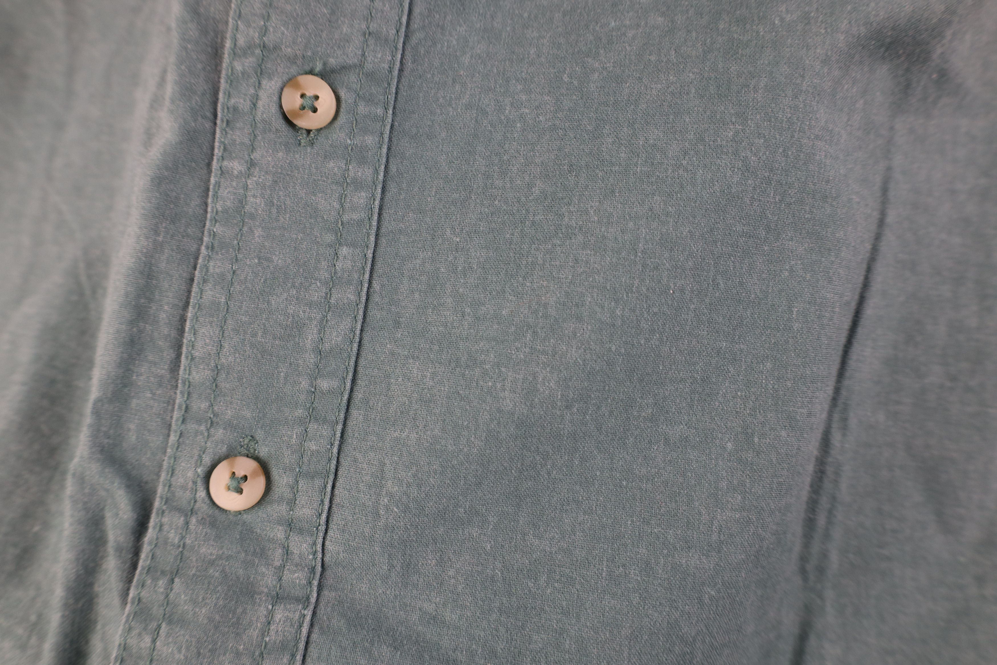 Vintage Vintage 90s Streetwear Canvas Collared Button Shirt Cotton Size US S / EU 44-46 / 1 - 8 Thumbnail