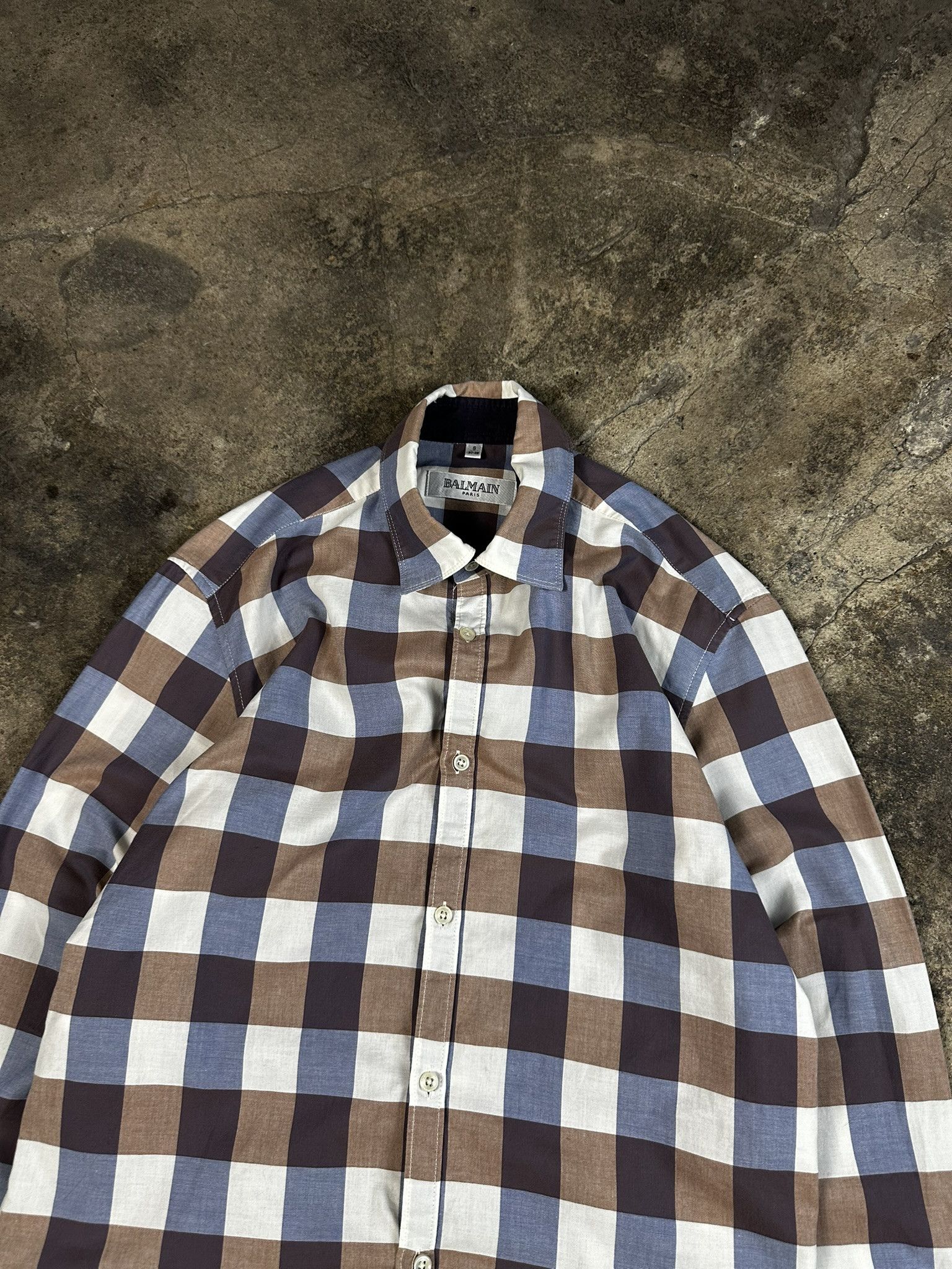 Balmain Checked Button Up Shirt