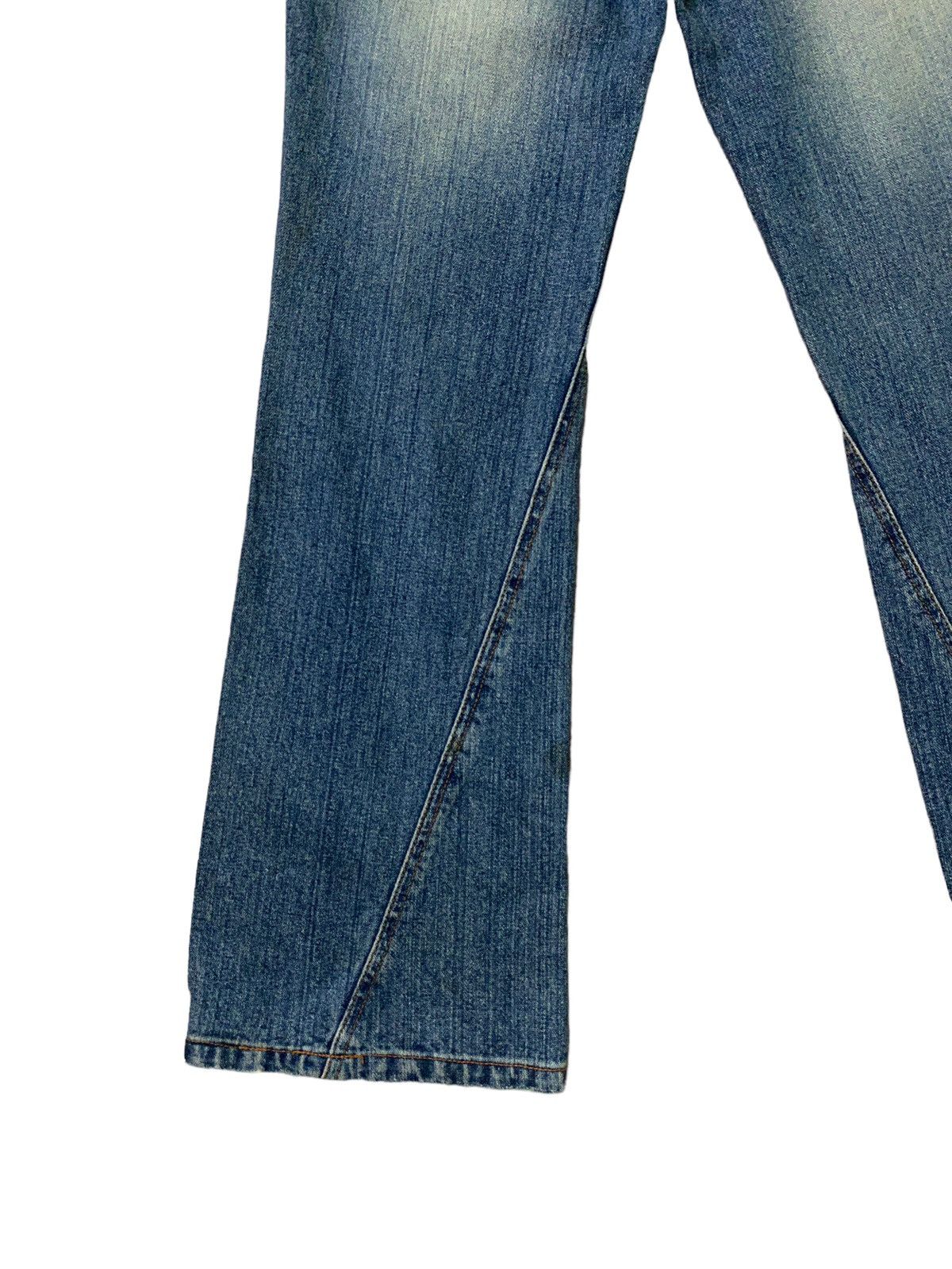 Hysteric Glamour × Japanese Brand × Vintage Flared Barcedos Exchange Spiral Cut Bootcut Denim Jeans Size US 28 / EU 44 - 13 Thumbnail