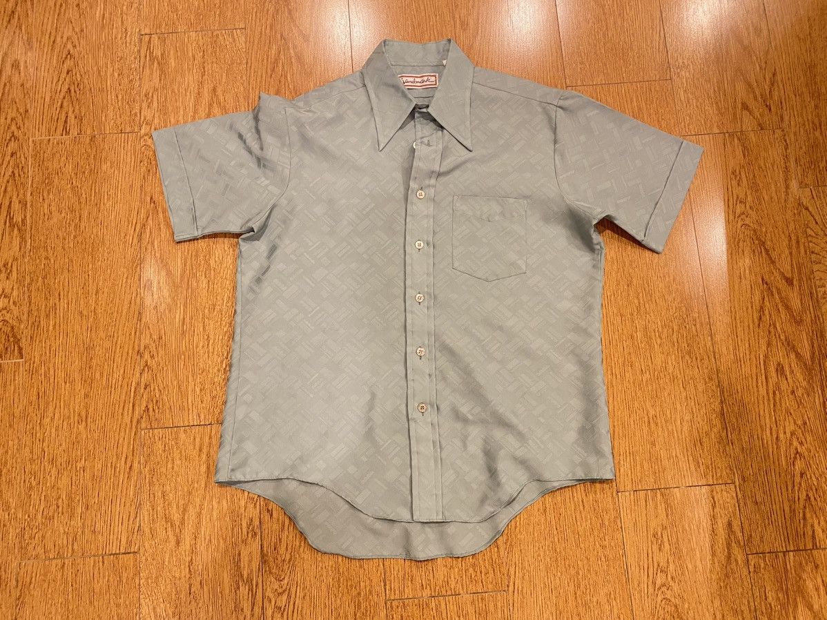 image of J C Penney x Sears Landmark Press Short Sleeve Shirt in Teal Green, Men's (Size XL)