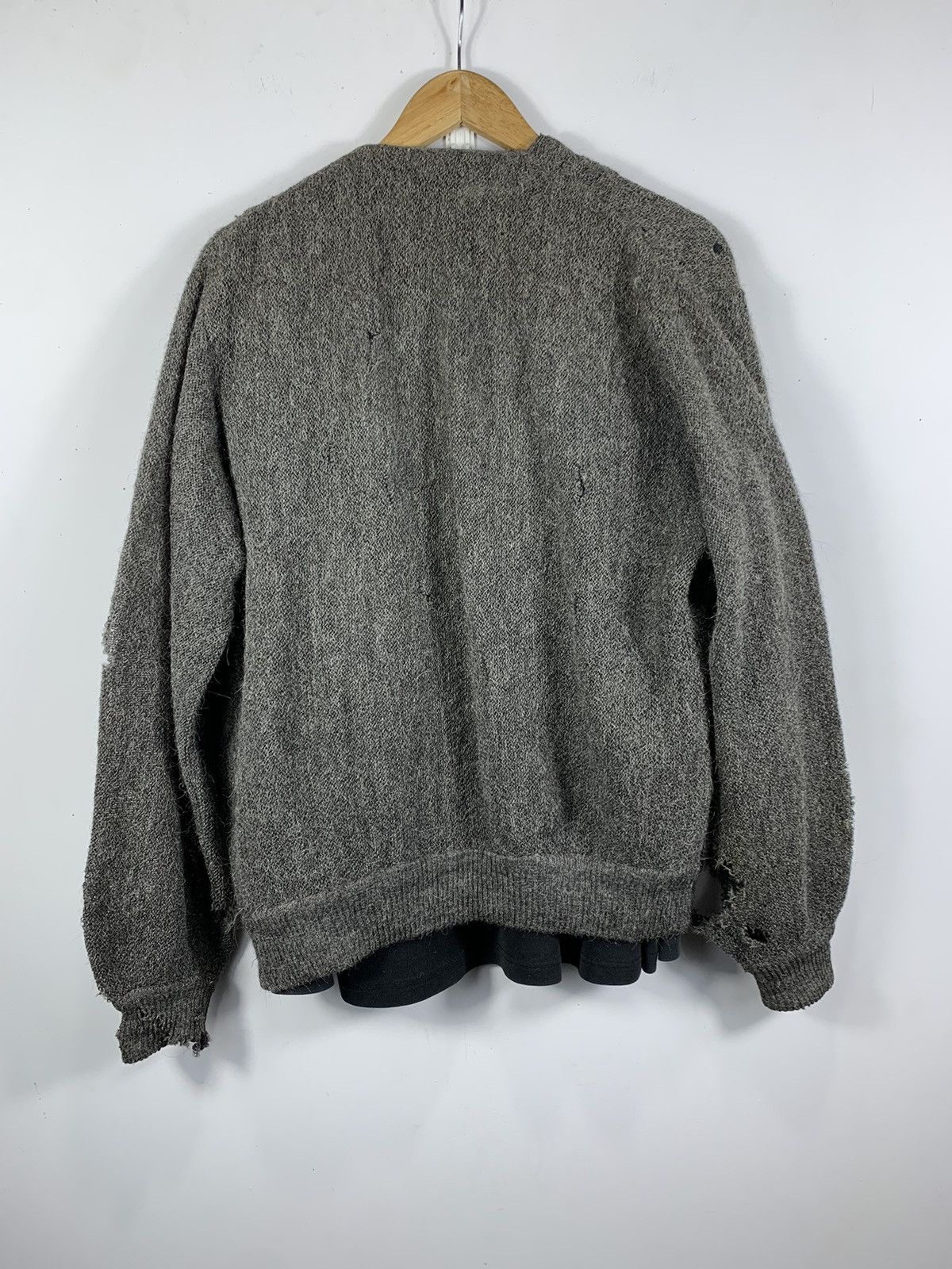 Issey Miyake Vintage Distressed Cardigan Grunge Kurt Cobain Size US M / EU 48-50 / 2 - 4 Thumbnail