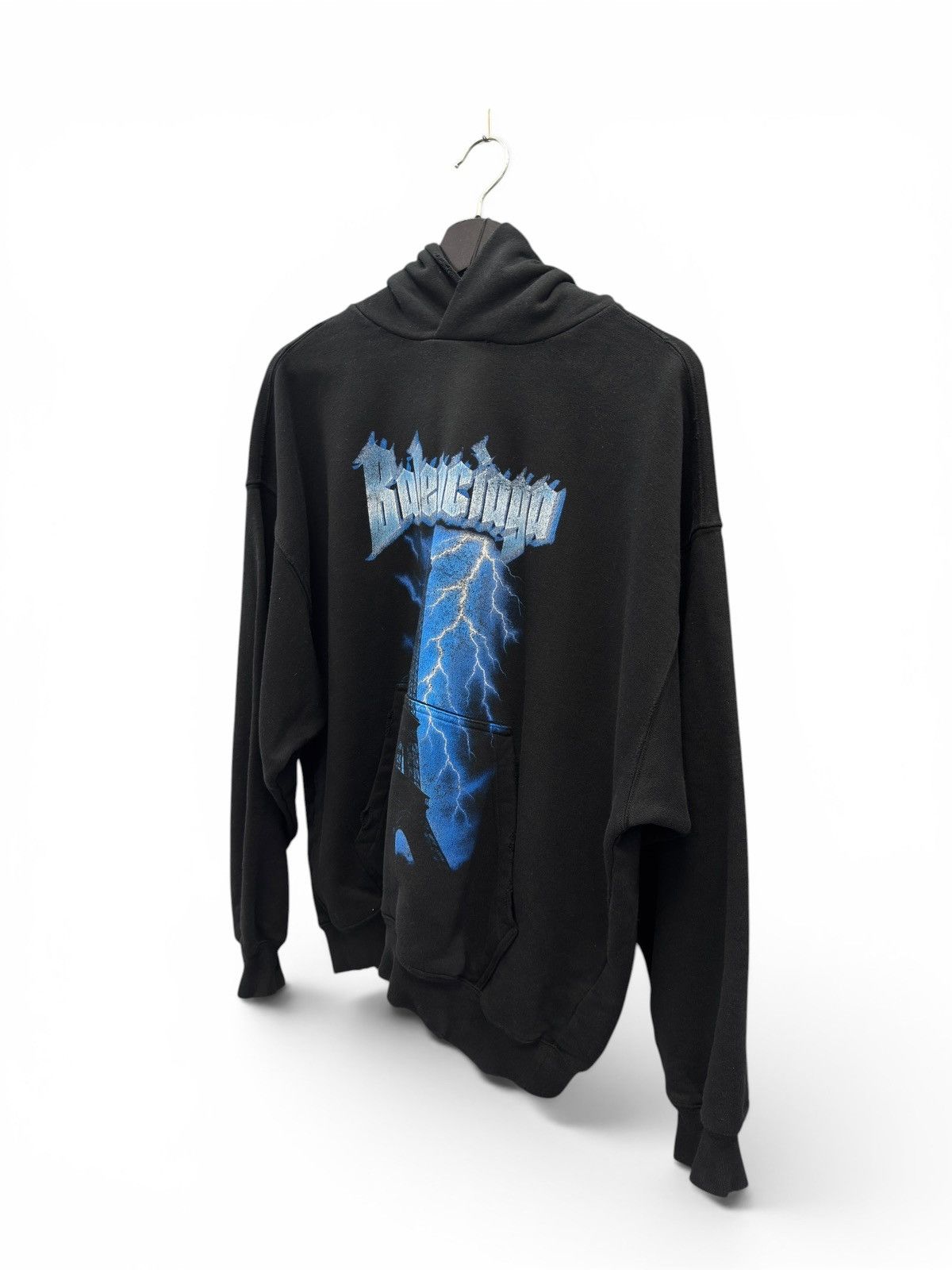 Balenciaga Balenciaga Paris Thunderstorm Hoodie Size US M / EU 48-50 / 2 - 3 Thumbnail