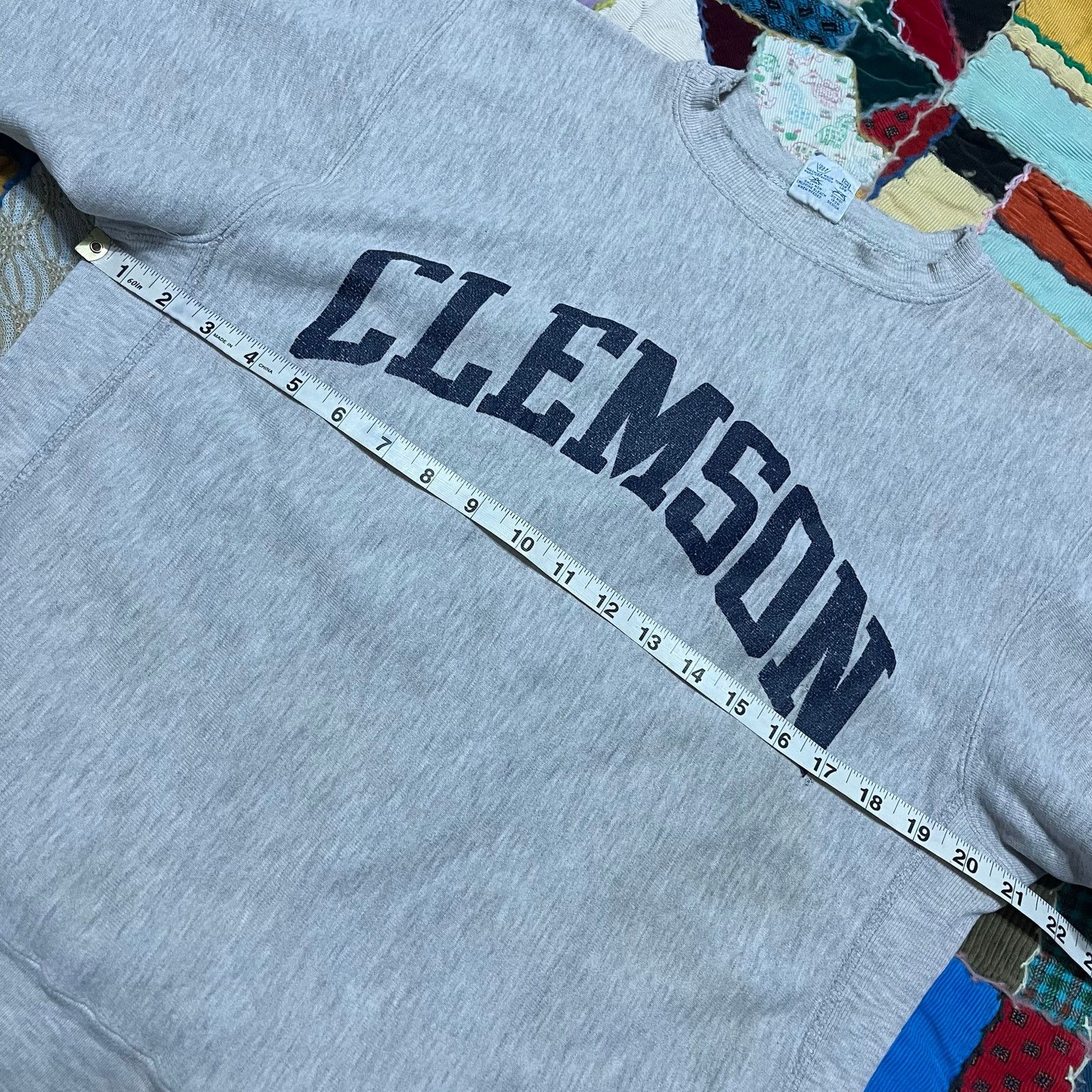 Champion Vintage 90s Champion Reverse Weave Distressed Clemson Grey Size US L / EU 52-54 / 3 - 5 Thumbnail