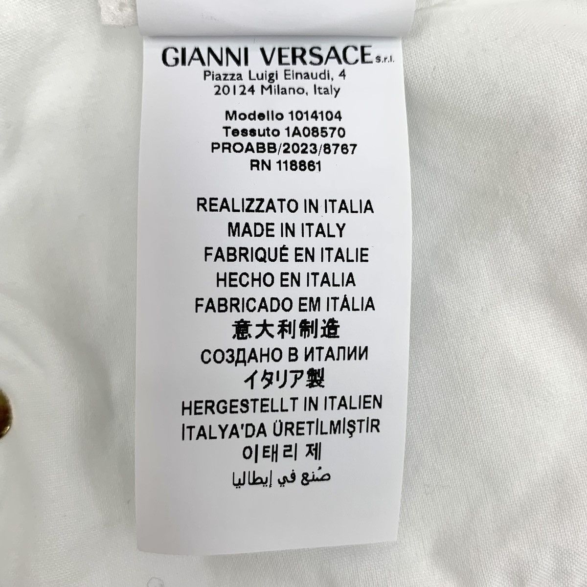 Versace Versace White Casual Pants With Leather Logo Plate K26WX Size 27" / US 4 / IT 40 - 9 Thumbnail
